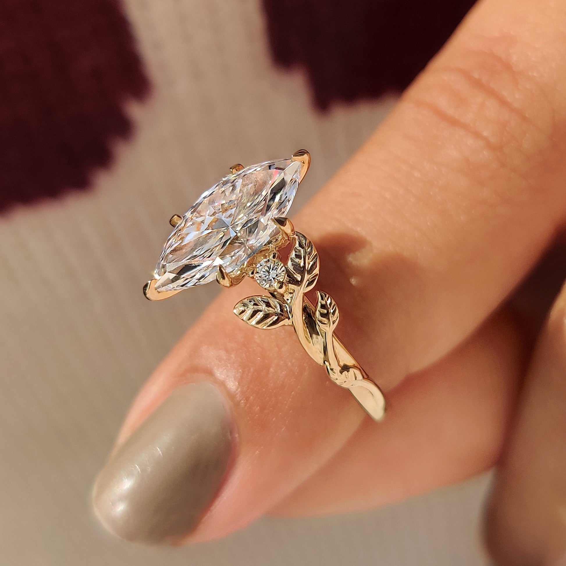 Cushion Hidden Halo Lab Grown Diamond Engagement Ring