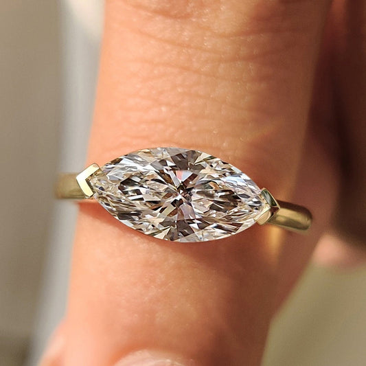 Cushion Hidden Halo Lab Grown Diamond Engagement Ring
