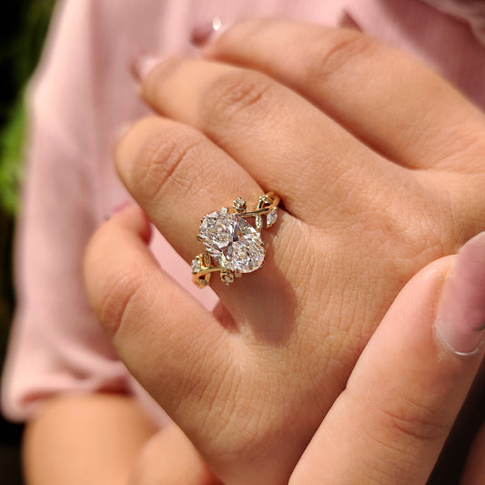 Cushion Hidden Halo Lab Grown Diamond Engagement Ring