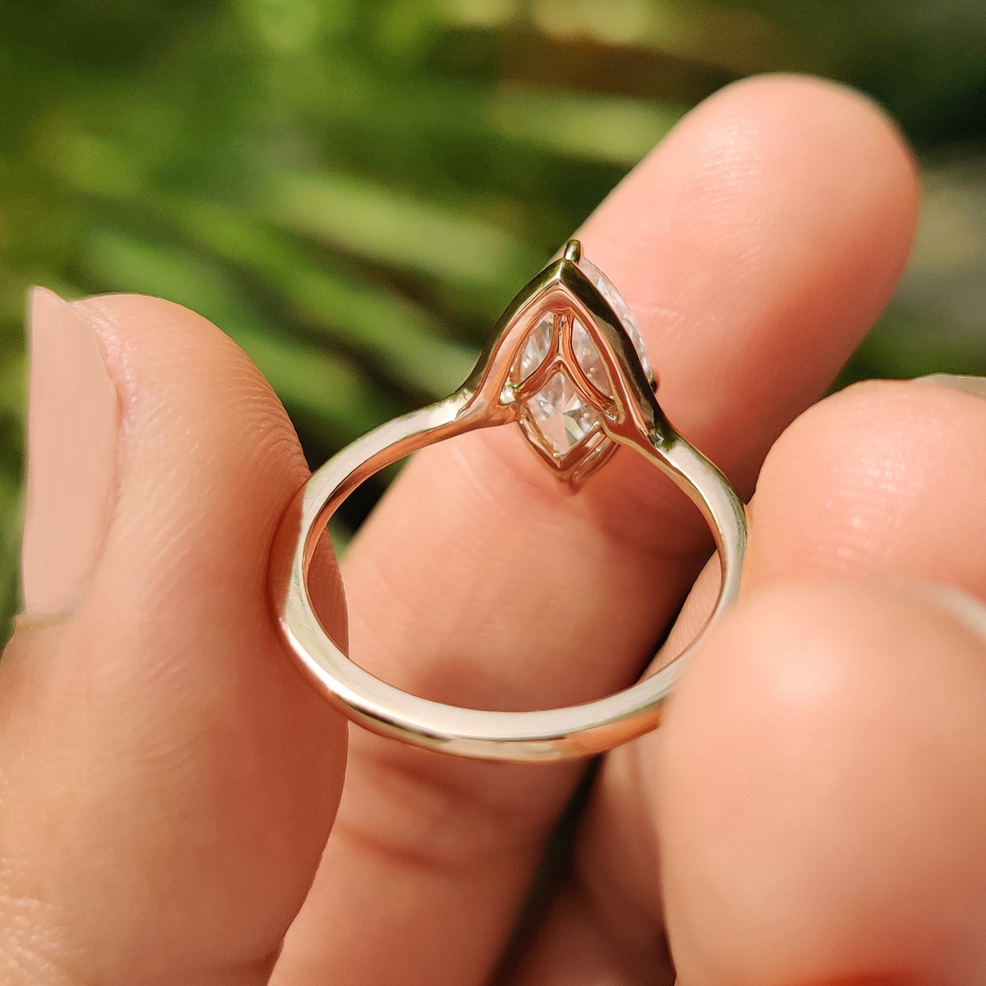 Cushion Hidden Halo Lab Grown Diamond Engagement Ring