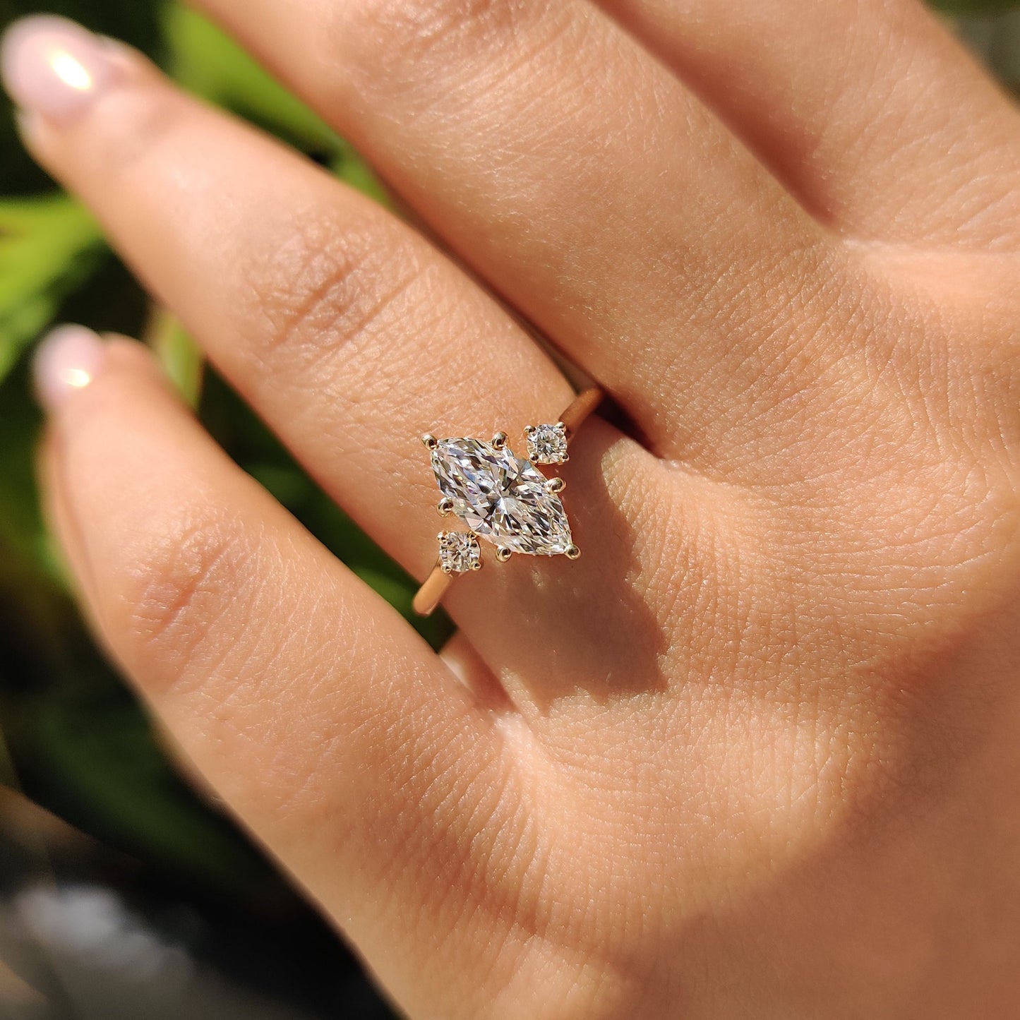 Cushion Hidden Halo Lab Grown Diamond Engagement Ring