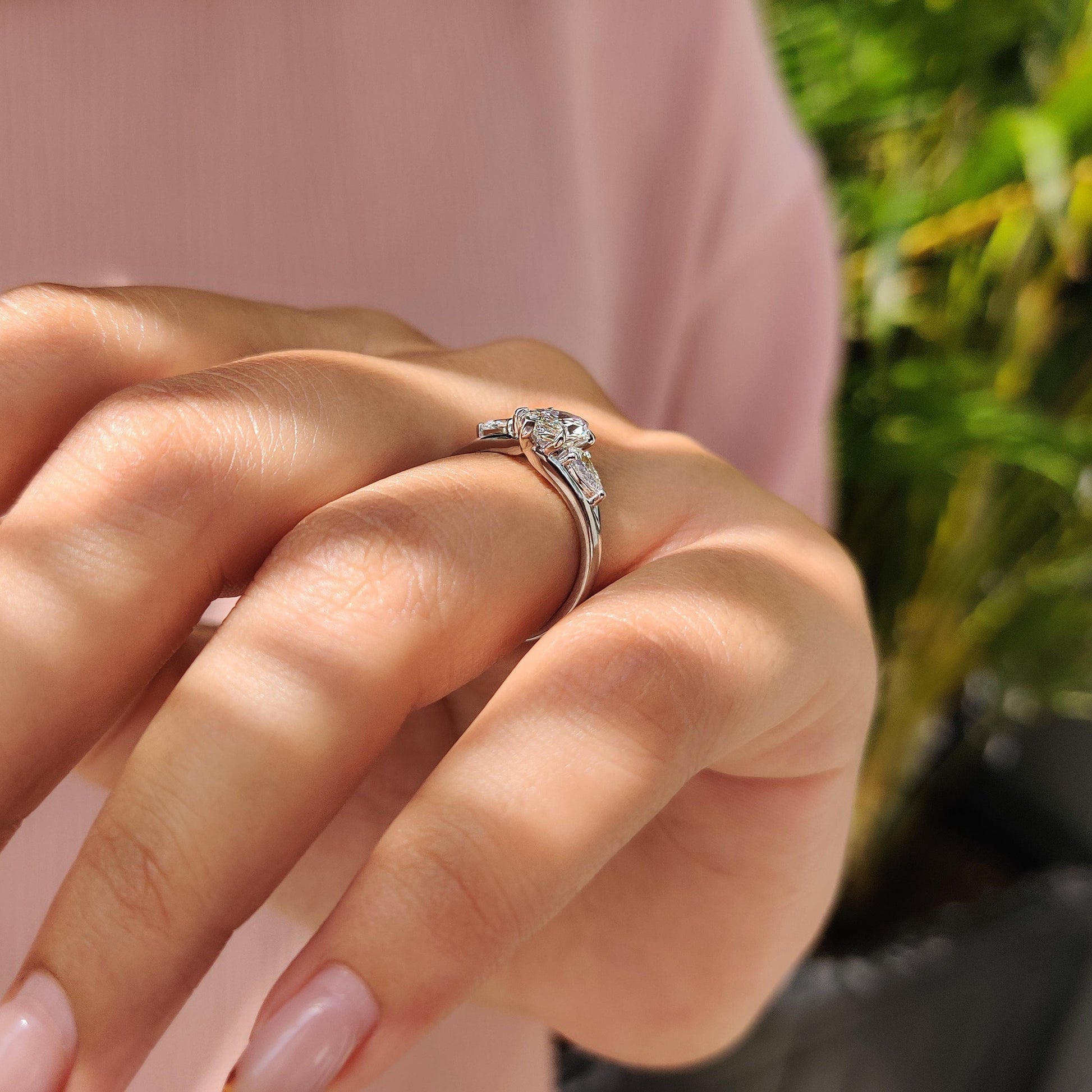 Cushion Hidden Halo Lab Grown Diamond Engagement Ring