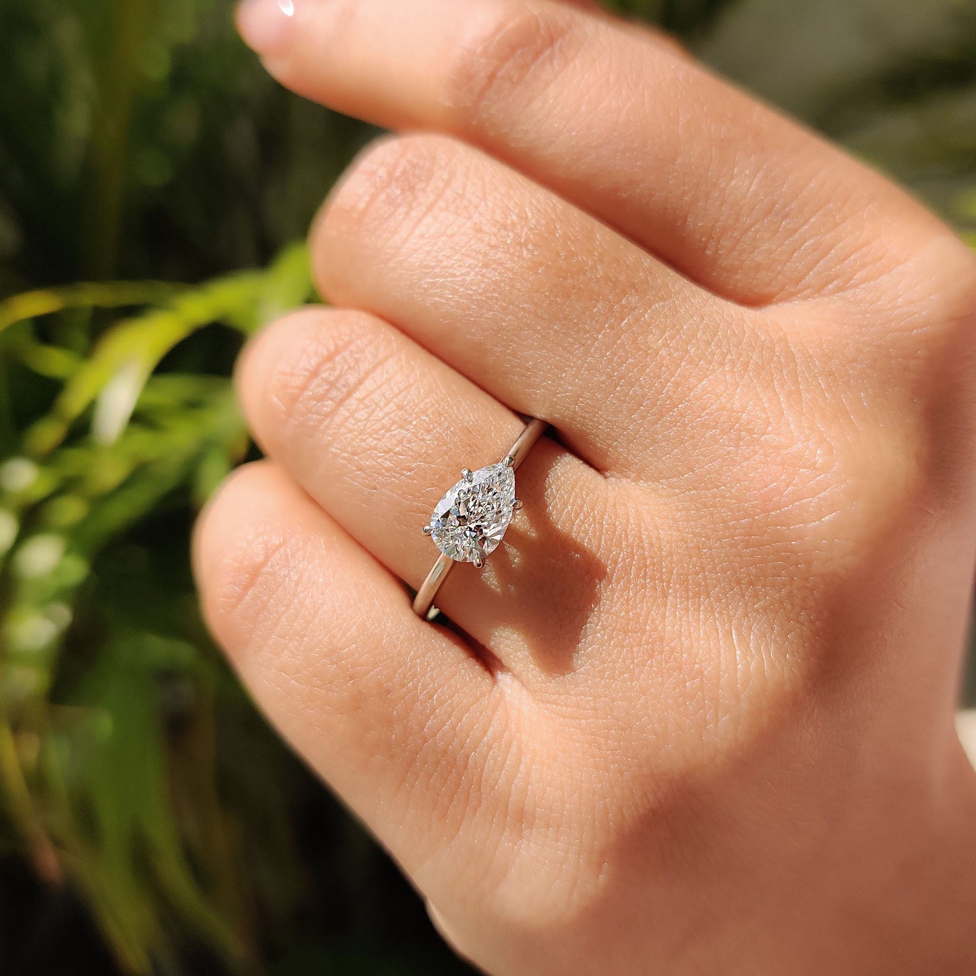 Cushion Hidden Halo Lab Grown Diamond Engagement Ring