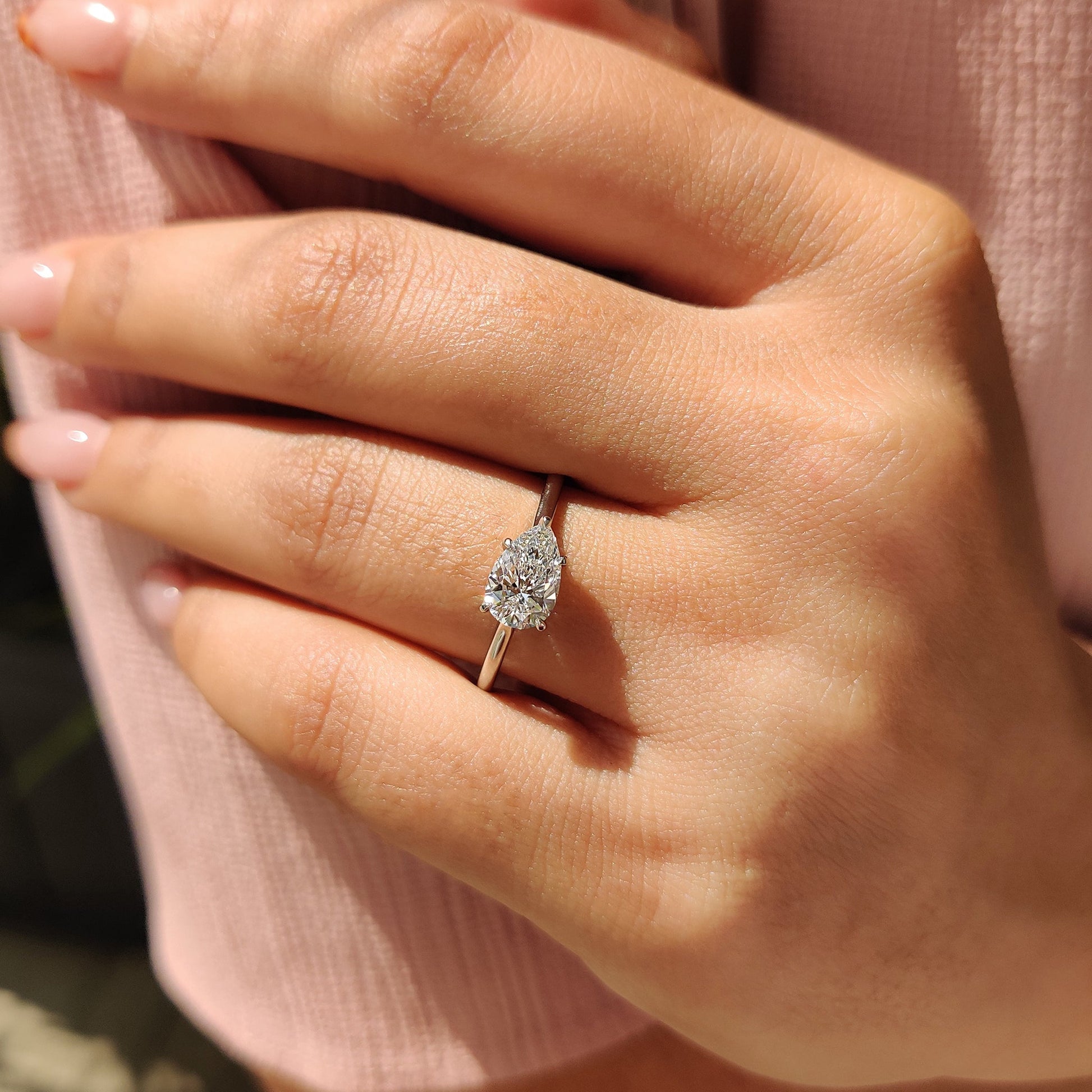 Cushion Hidden Halo Lab Grown Diamond Engagement Ring