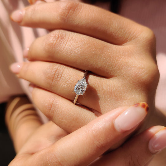 Cushion Hidden Halo Lab Grown Diamond Engagement Ring