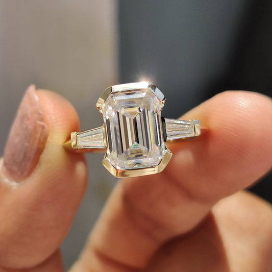 Cushion Hidden Halo Lab Grown Diamond Engagement Ring