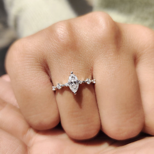Cushion Hidden Halo Lab Grown Diamond Engagement Ring