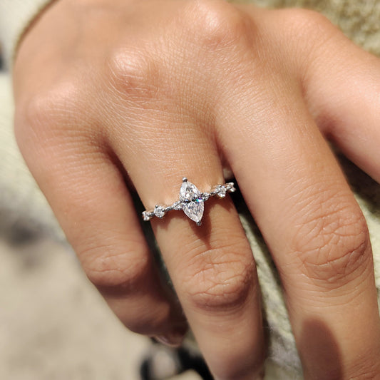 Cushion Hidden Halo Lab Grown Diamond Engagement Ring