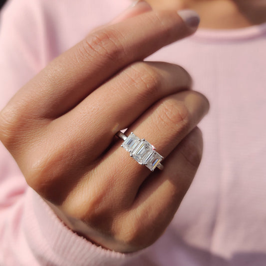 Cushion Hidden Halo Lab Grown Diamond Engagement Ring