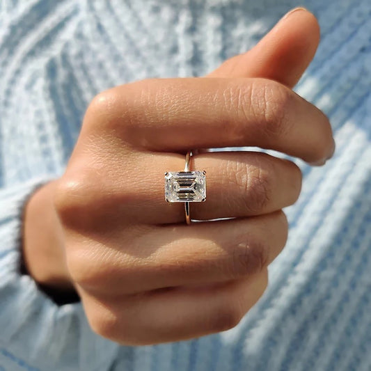 Cushion Hidden Halo Lab Grown Diamond Engagement Ring