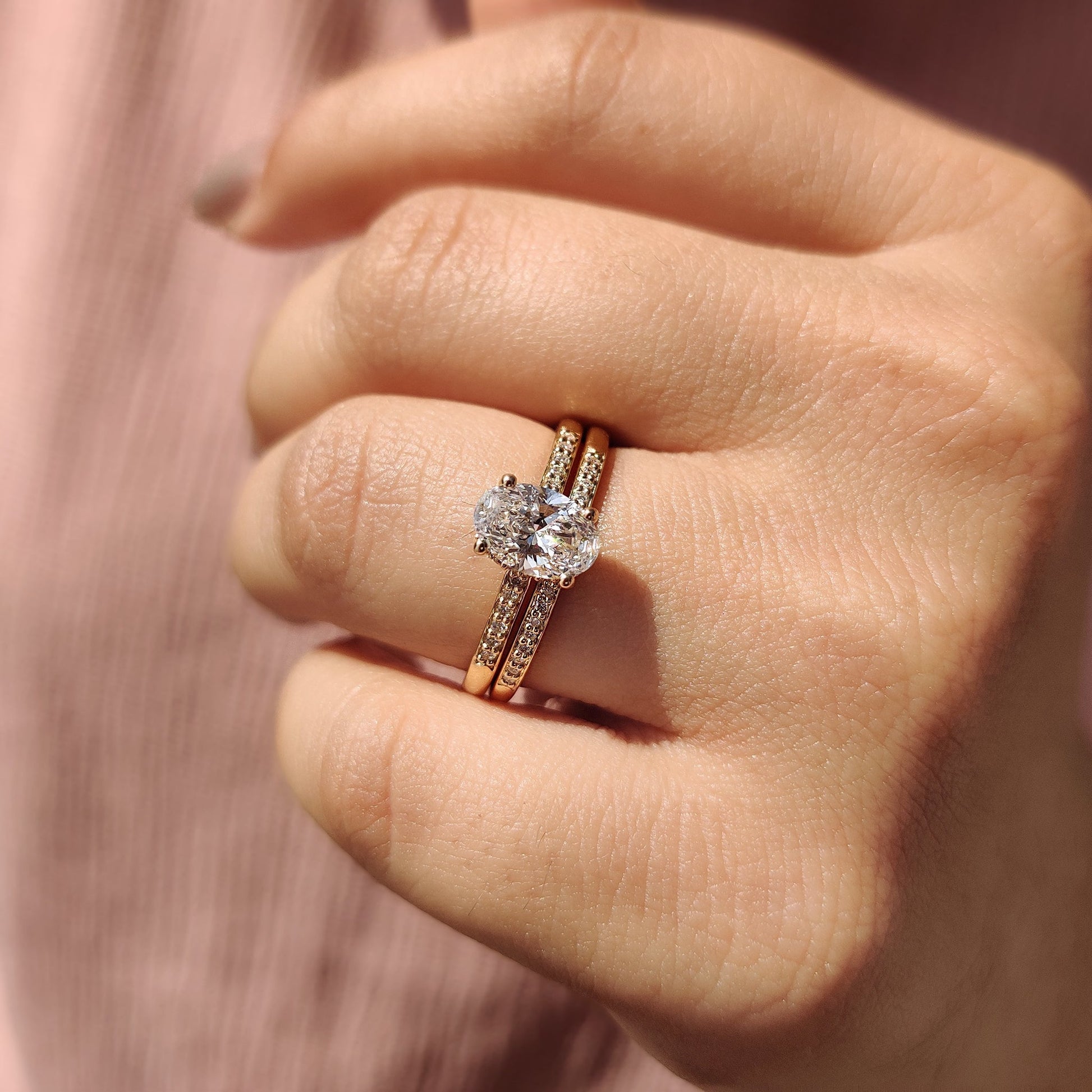 Cushion Hidden Halo Lab Grown Diamond Engagement Ring