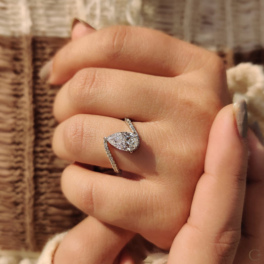 Cushion Hidden Halo Lab Grown Diamond Engagement Ring