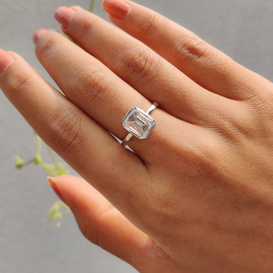 Cushion Hidden Halo Lab Grown Diamond Engagement Ring
