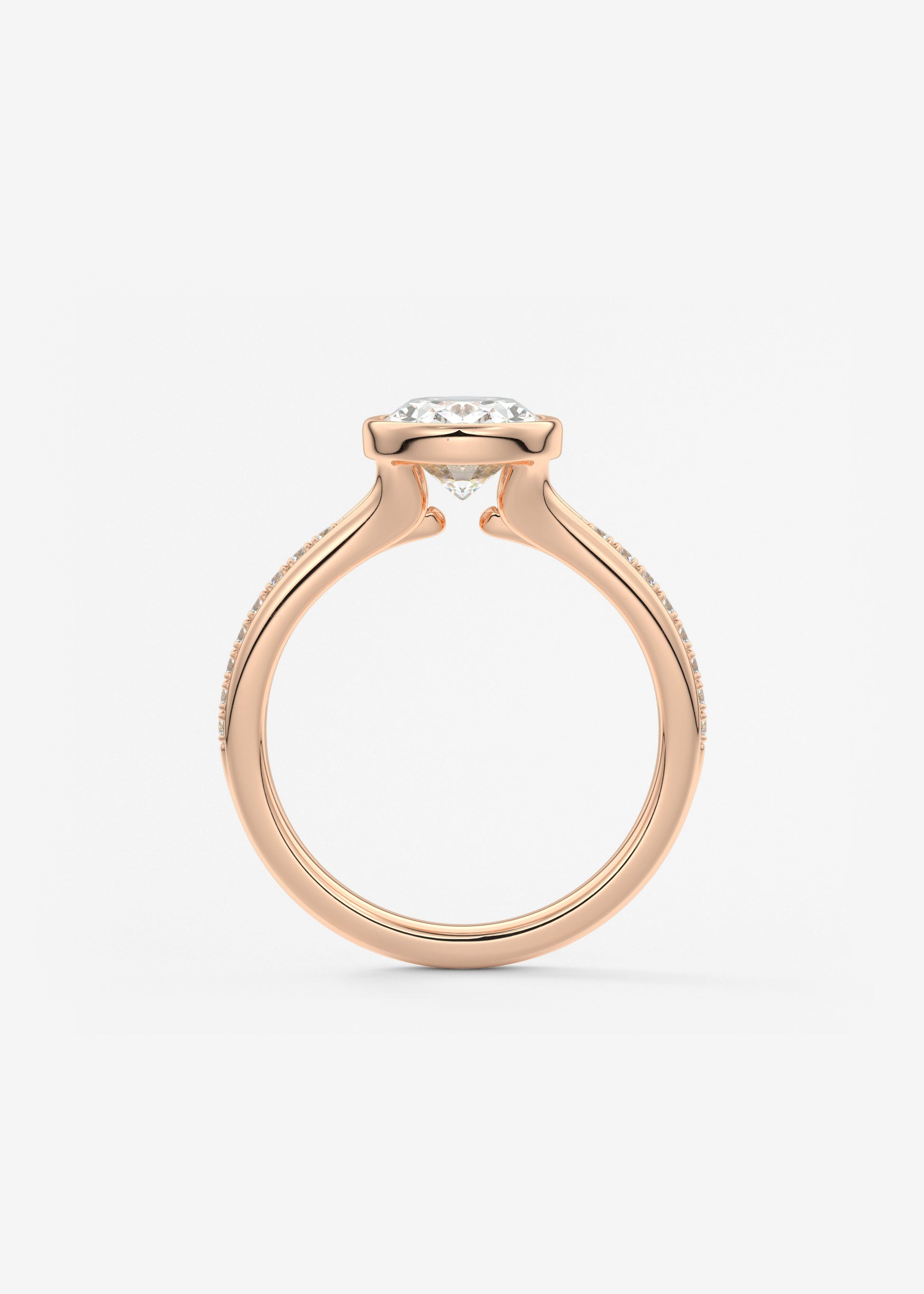 Oval Solitaire With Raised Basket Gallery Lab Grown Diamond Engagement Ring