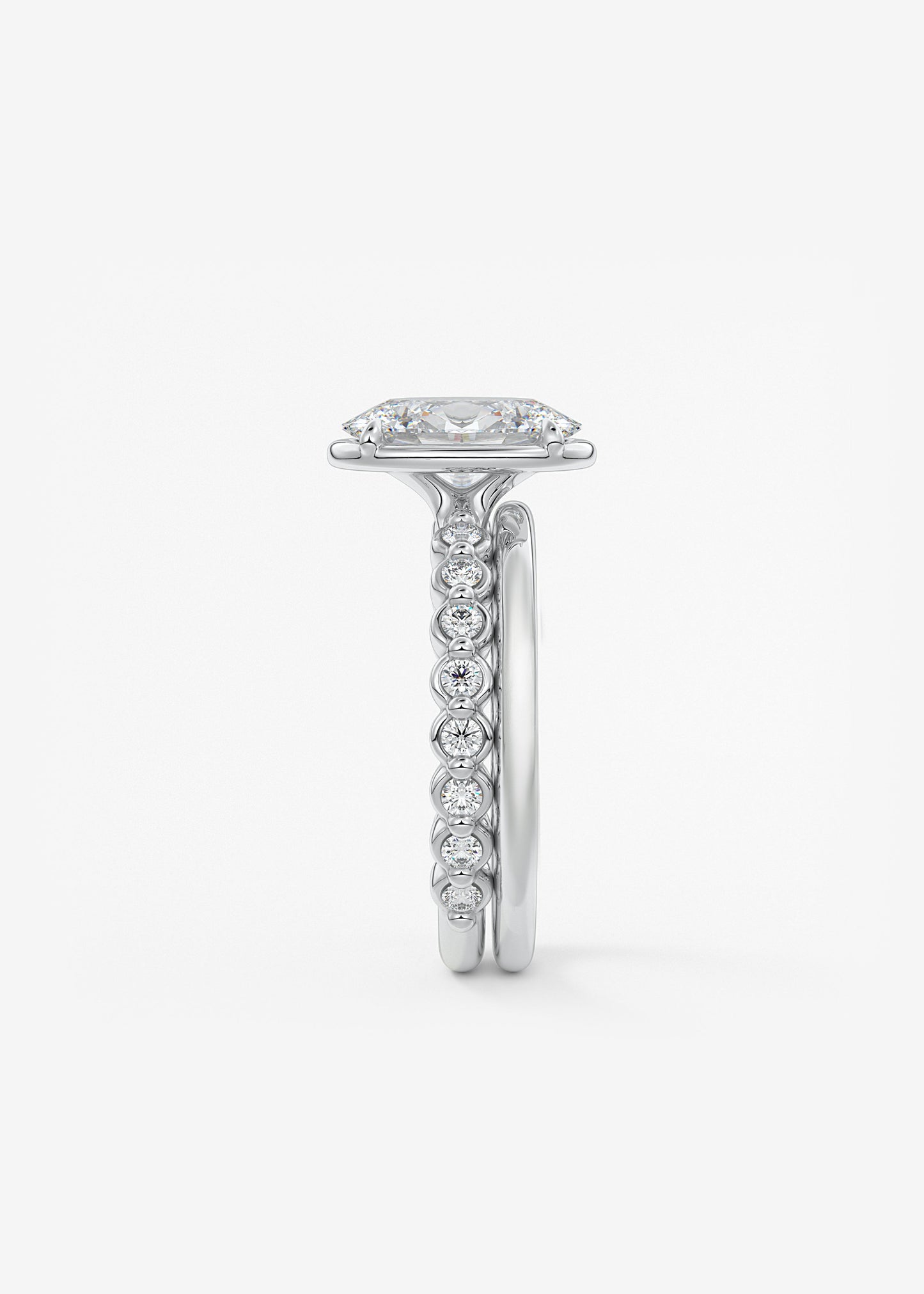 Oval Solitaire With Raised Basket Gallery Lab Grown Diamond Engagement Ring