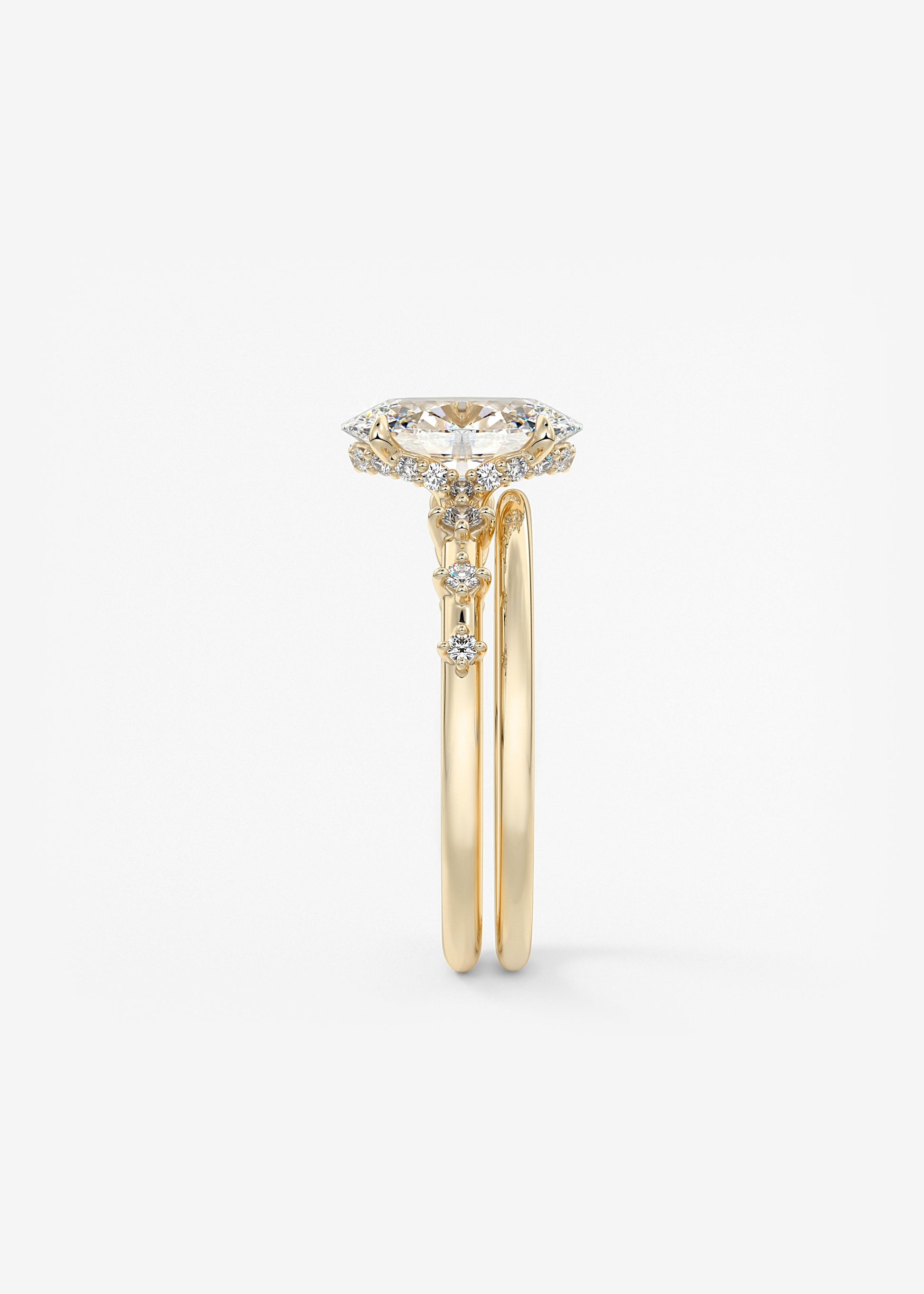 Oval Solitaire With Raised Basket Gallery Lab Grown Diamond Engagement Ring