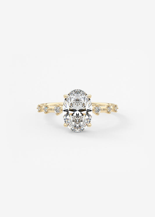 Oval Solitaire With Raised Basket Gallery Lab Grown Diamond Engagement Ring