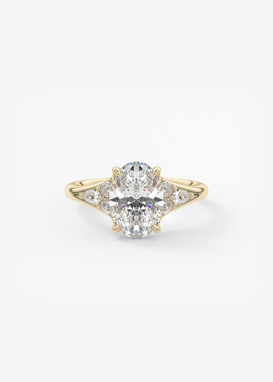 Oval Solitaire With Raised Basket Gallery Lab Grown Diamond Engagement Ring