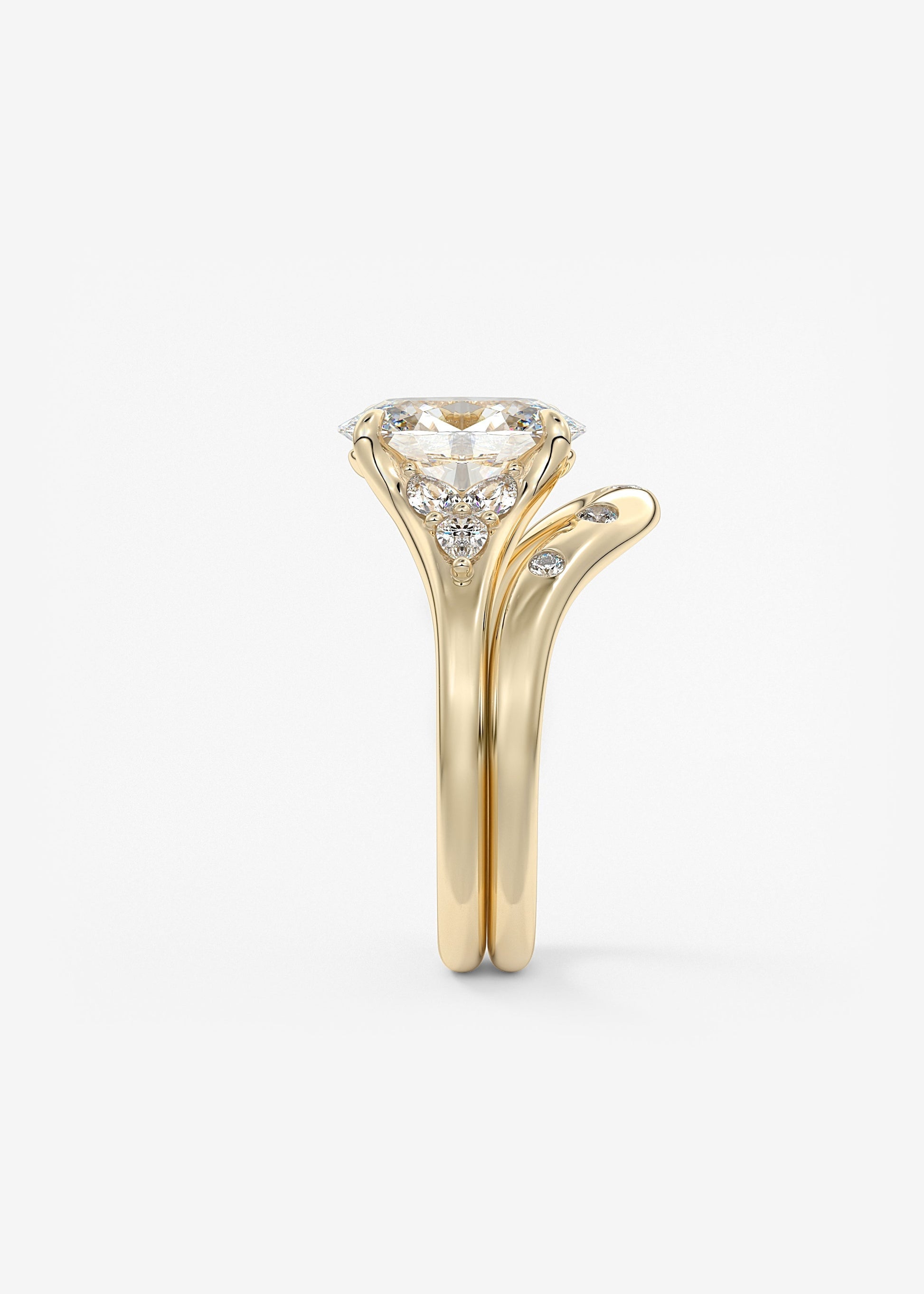 Oval Solitaire With Raised Basket Gallery Lab Grown Diamond Engagement Ring