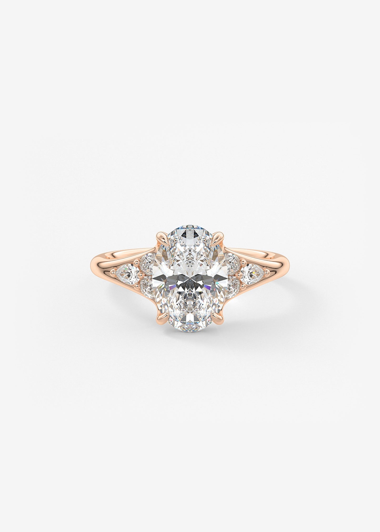 Oval Solitaire With Raised Basket Gallery Lab Grown Diamond Engagement Ring
