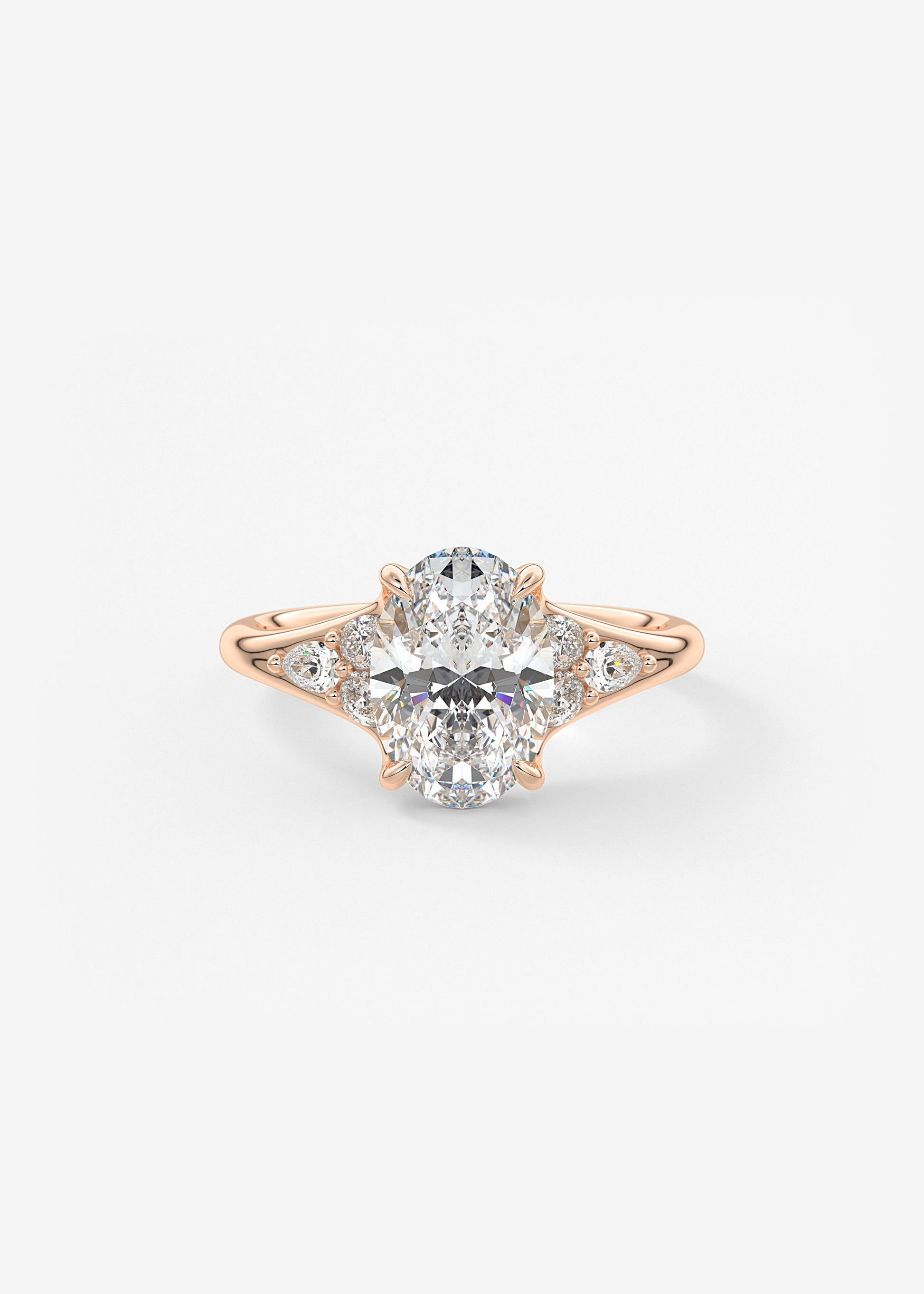 Oval Solitaire With Raised Basket Gallery Lab Grown Diamond Engagement Ring
