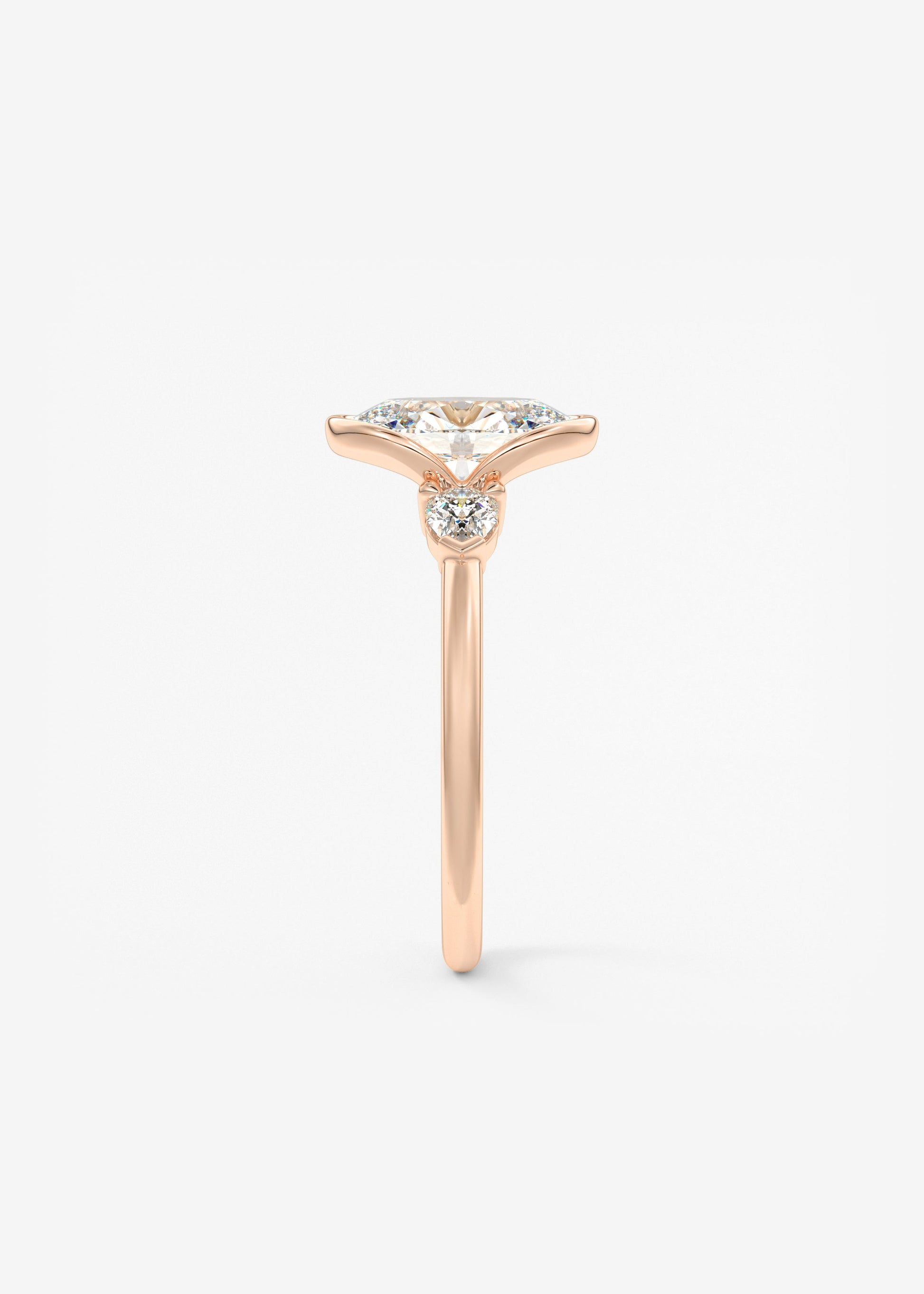 Oval Solitaire With Raised Basket Gallery Lab Grown Diamond Engagement Ring