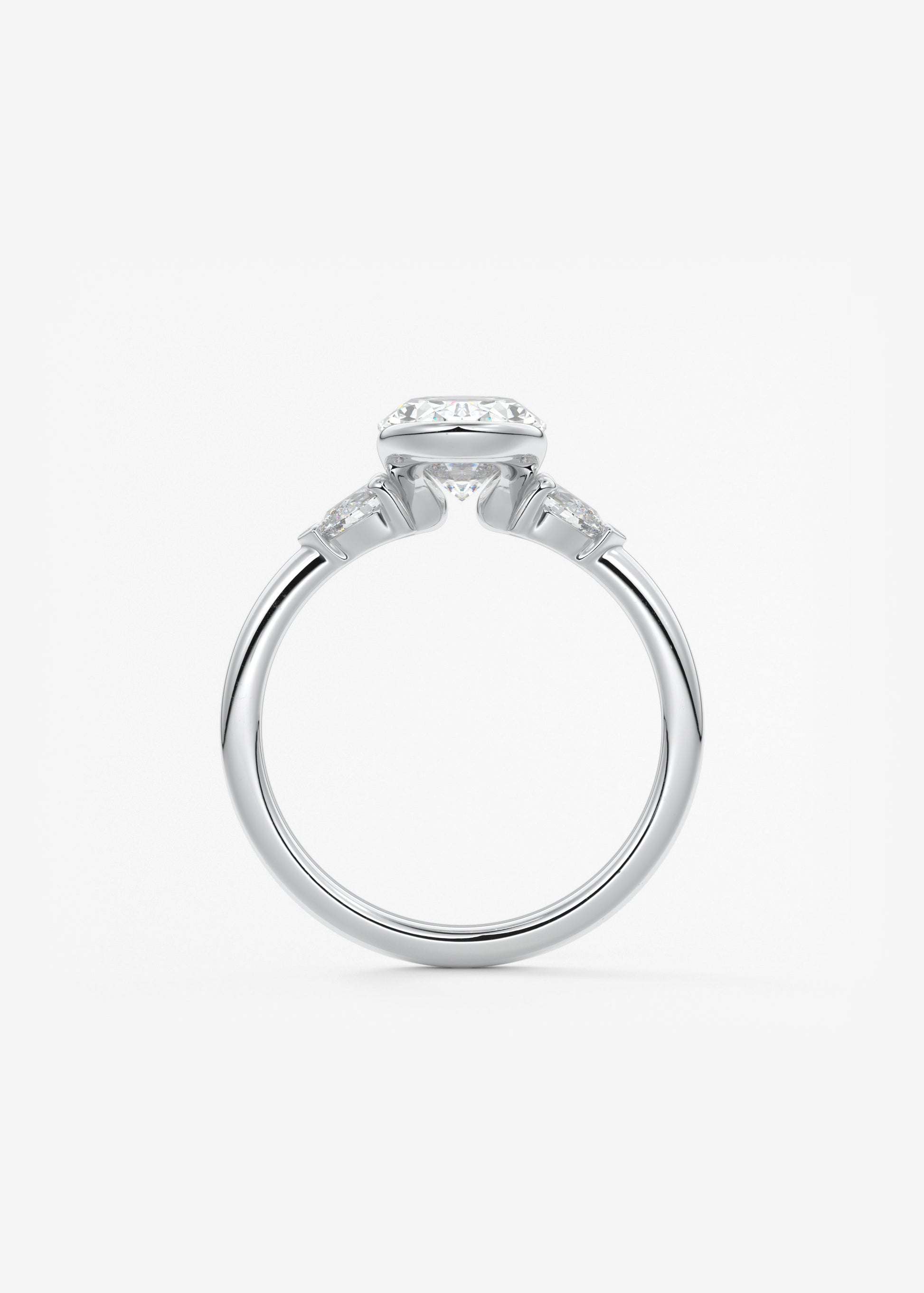 Oval Solitaire With Raised Basket Gallery Lab Grown Diamond Engagement Ring
