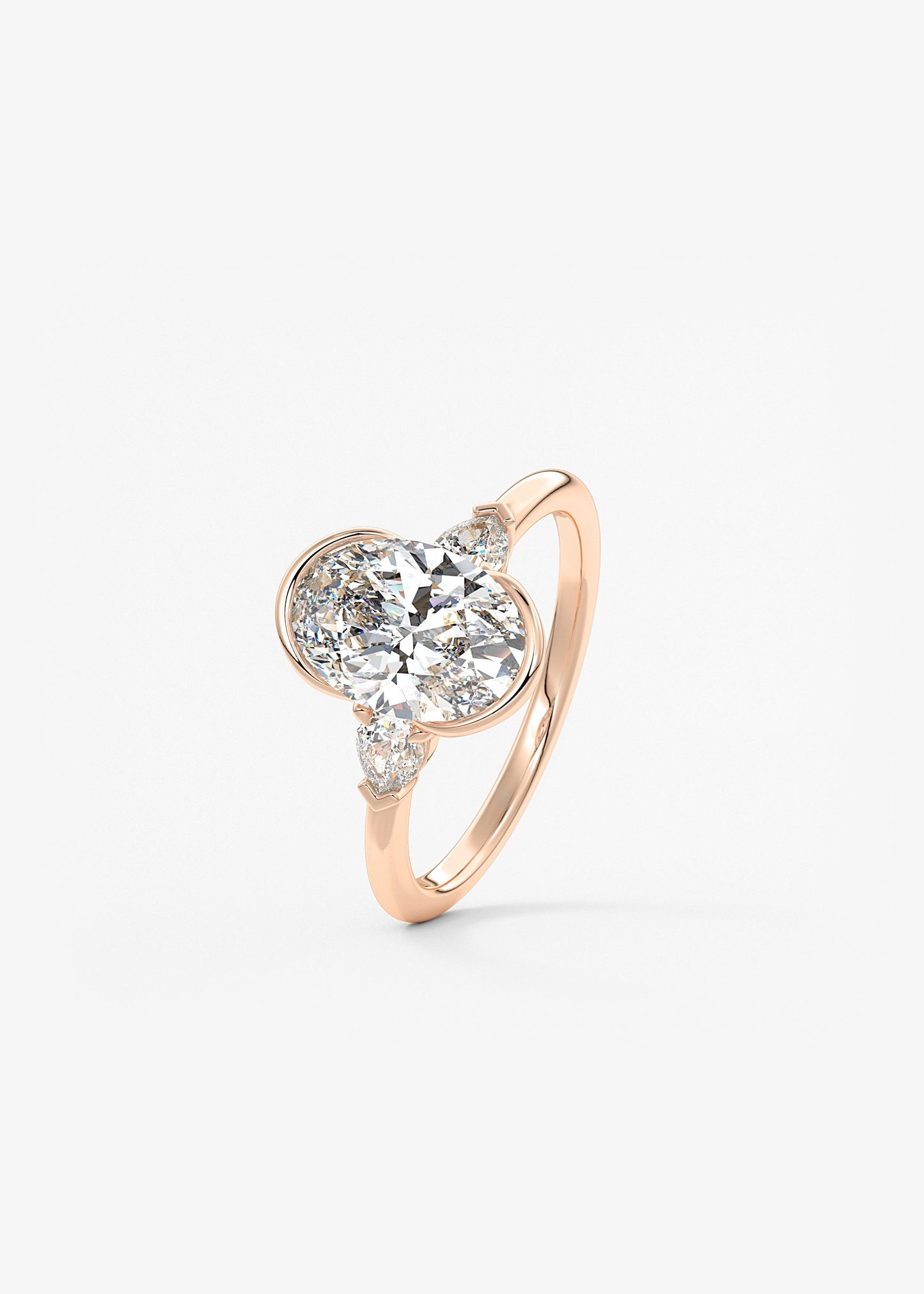 Oval Solitaire With Raised Basket Gallery Lab Grown Diamond Engagement Ring