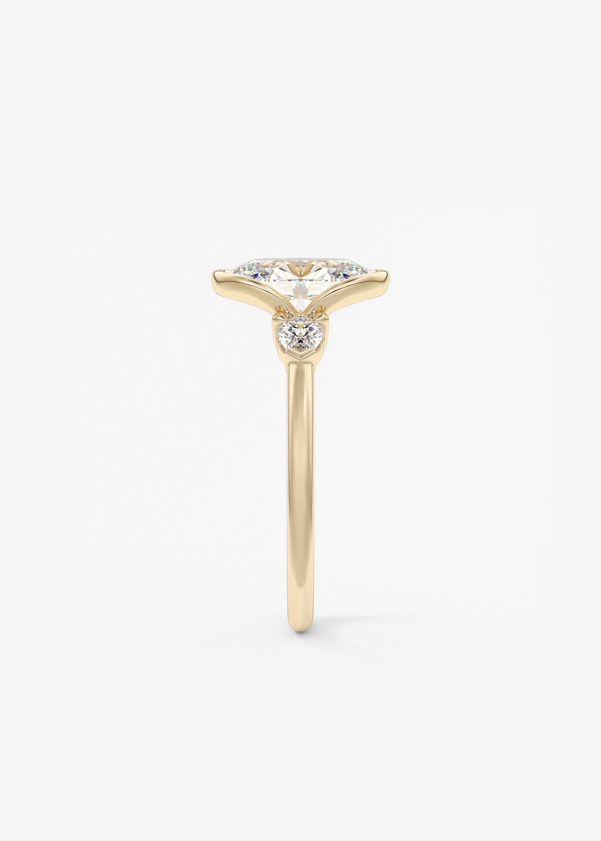Oval Solitaire With Raised Basket Gallery Lab Grown Diamond Engagement Ring