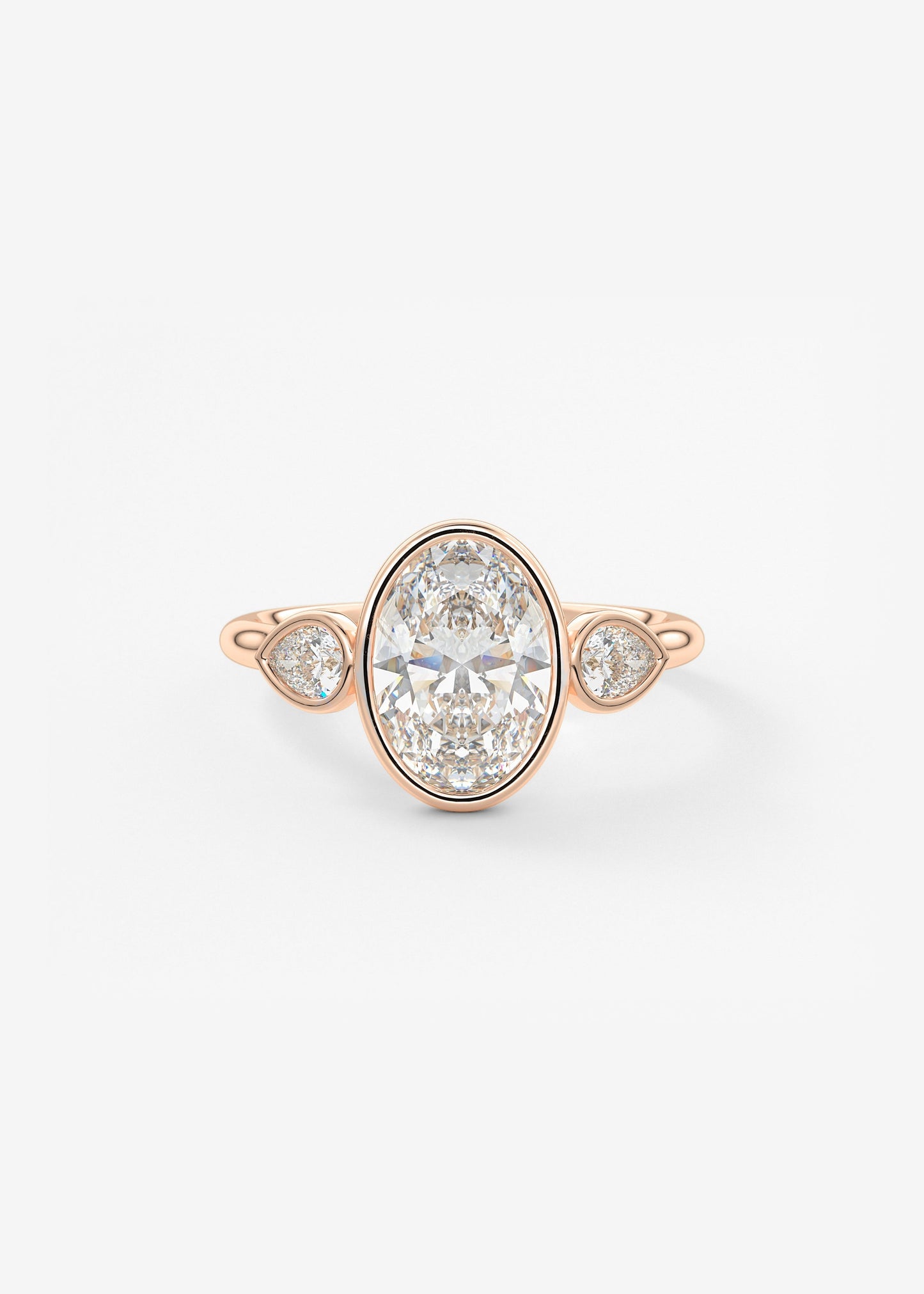 Oval Solitaire With Raised Basket Gallery Lab Grown Diamond Engagement Ring