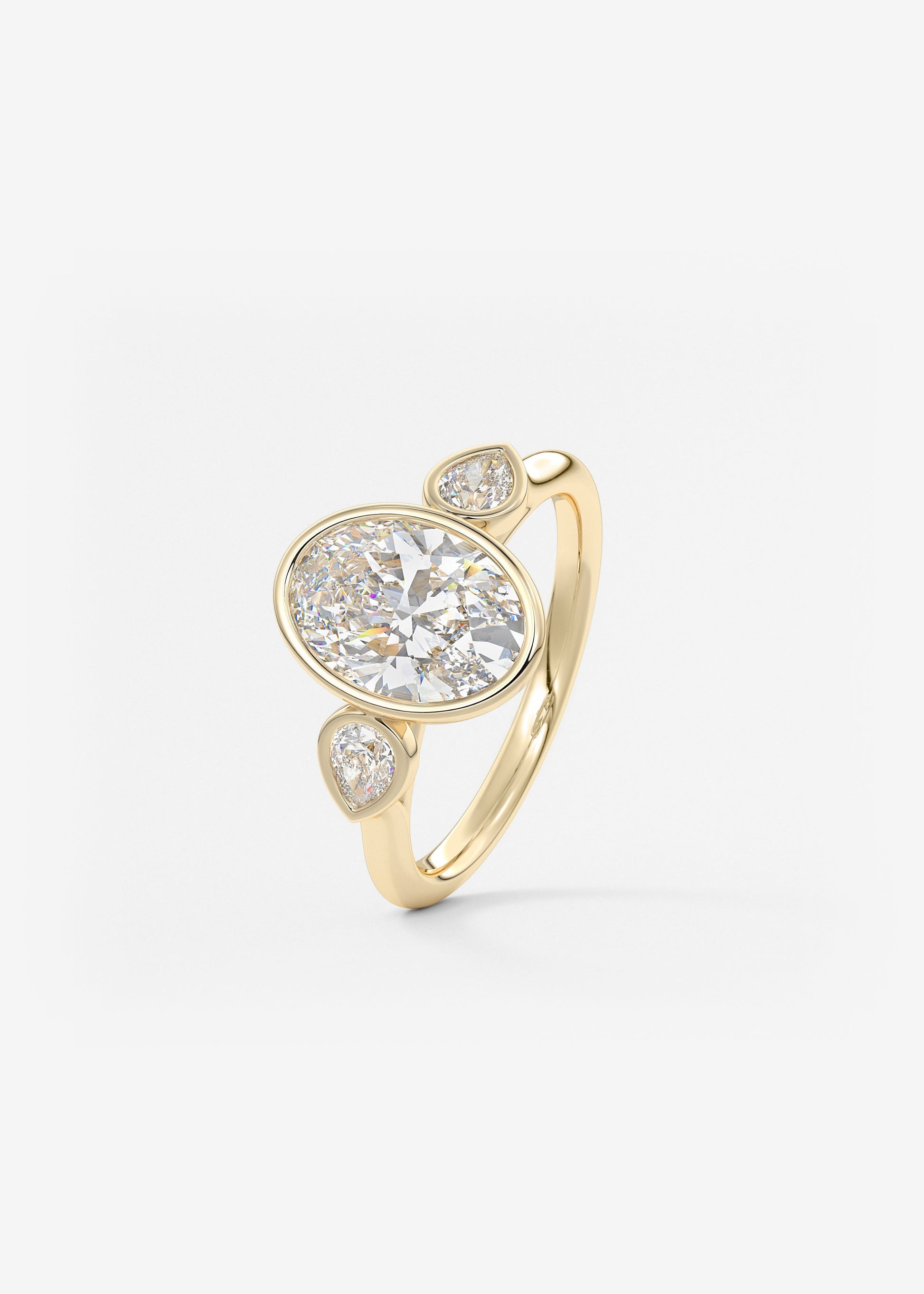 Oval Solitaire With Raised Basket Gallery Lab Grown Diamond Engagement Ring