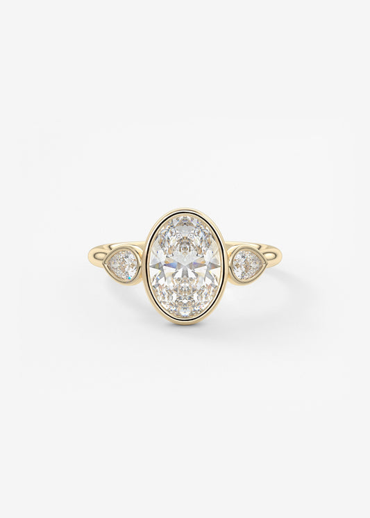 Oval Solitaire With Raised Basket Gallery Lab Grown Diamond Engagement Ring