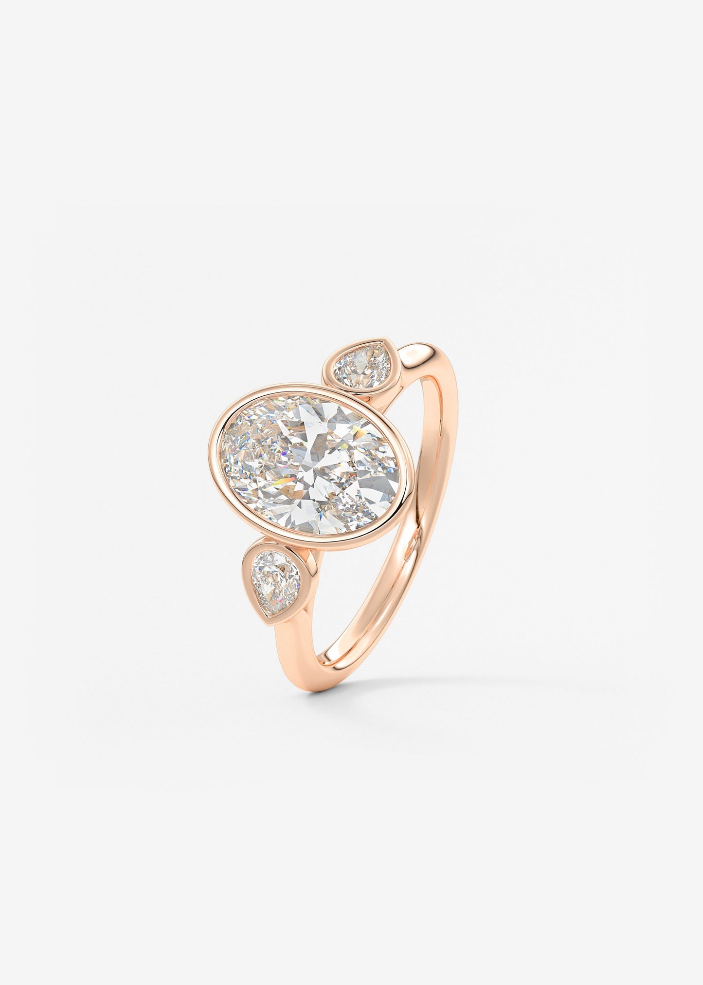 Oval Solitaire With Raised Basket Gallery Lab Grown Diamond Engagement Ring