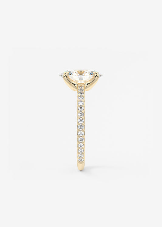 Oval Solitaire With Raised Basket Gallery Lab Grown Diamond Engagement Ring