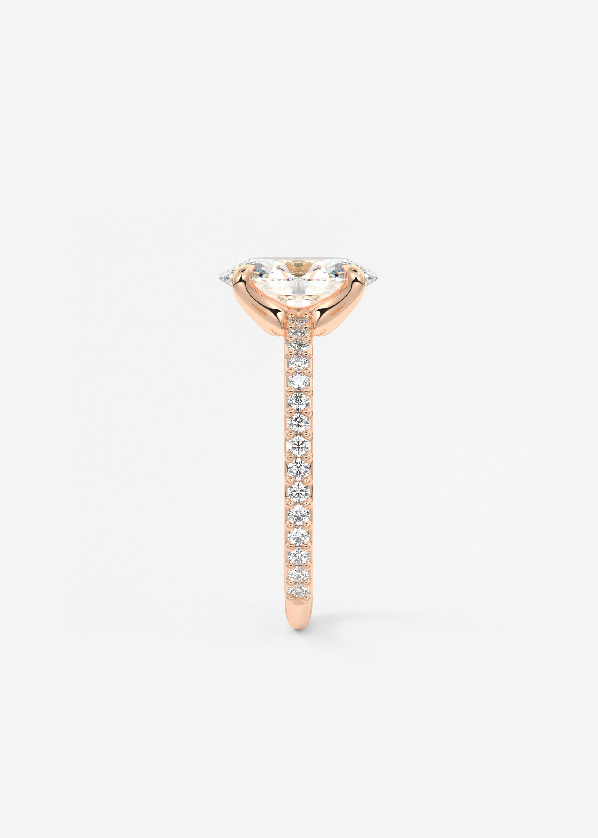 Oval Solitaire With Raised Basket Gallery Lab Grown Diamond Engagement Ring