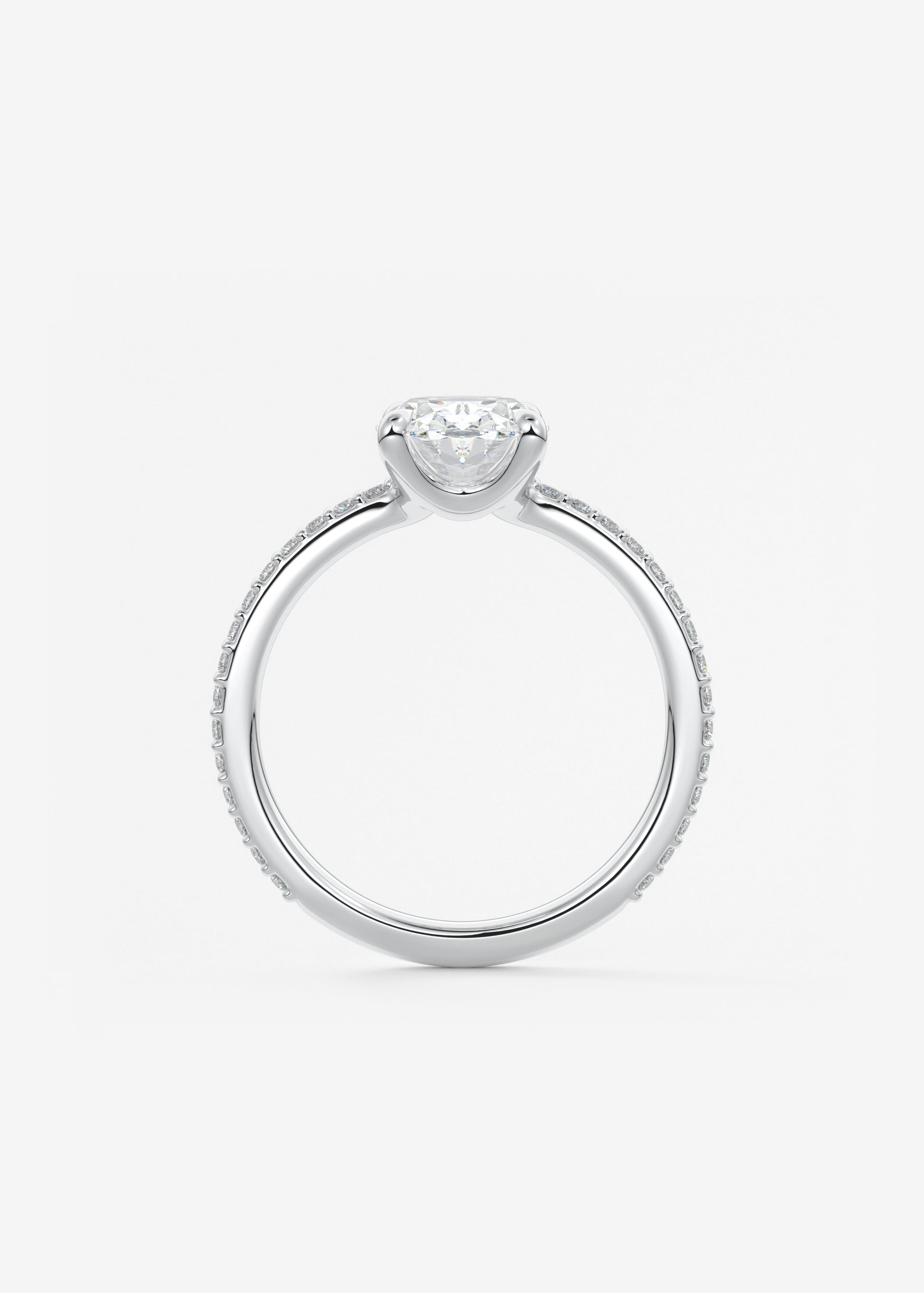 Oval Solitaire With Raised Basket Gallery Lab Grown Diamond Engagement Ring