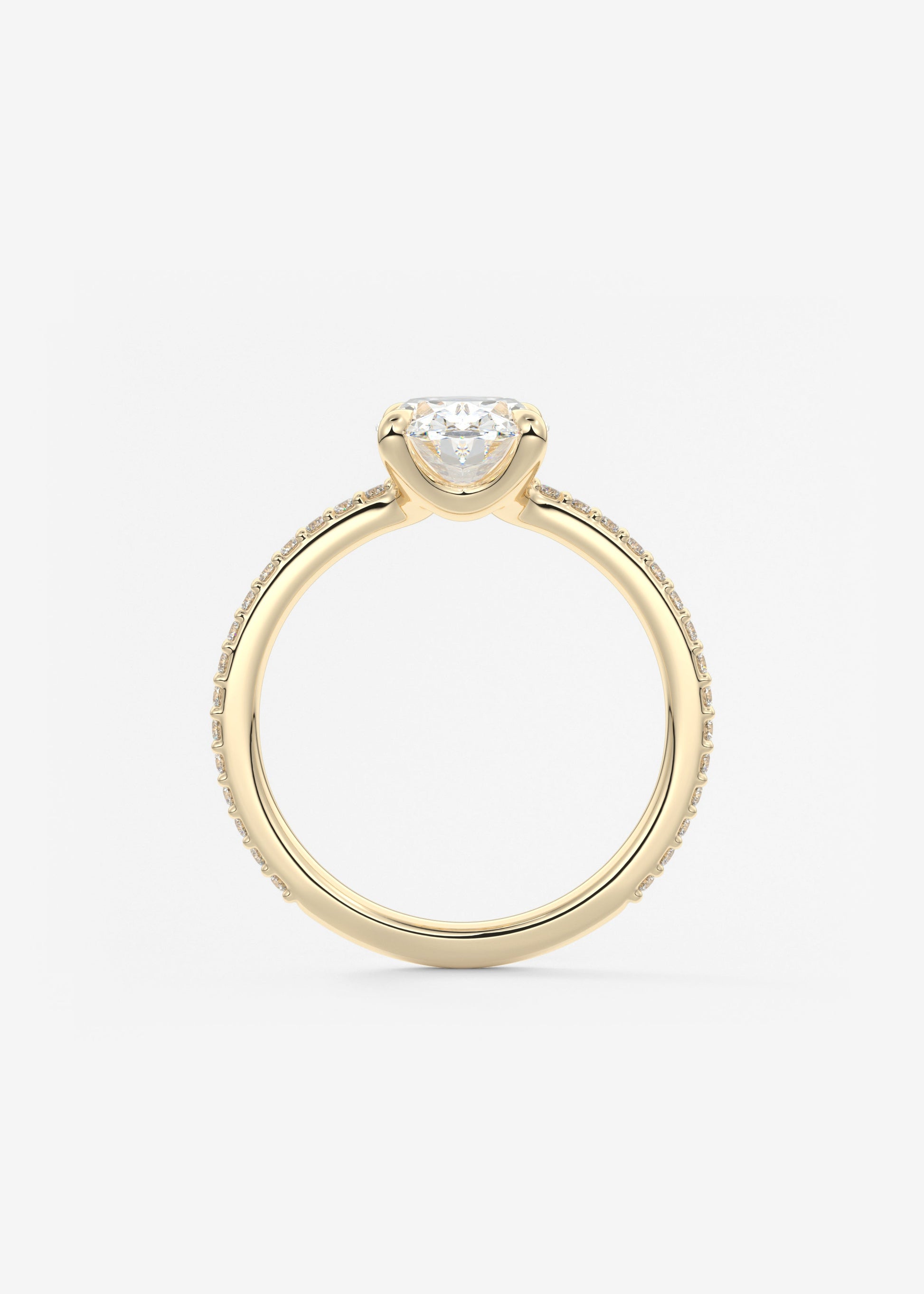 Oval Solitaire With Raised Basket Gallery Lab Grown Diamond Engagement Ring
