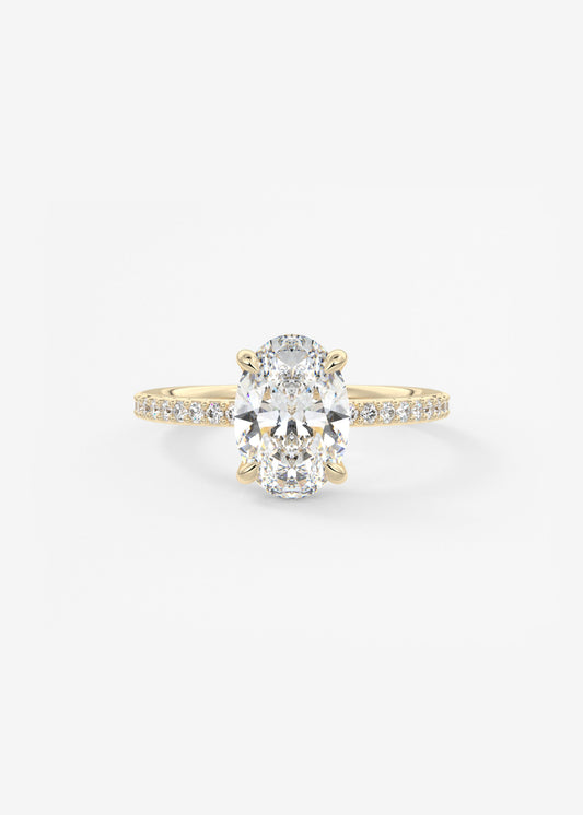 Oval Solitaire With Raised Basket Gallery Lab Grown Diamond Engagement Ring