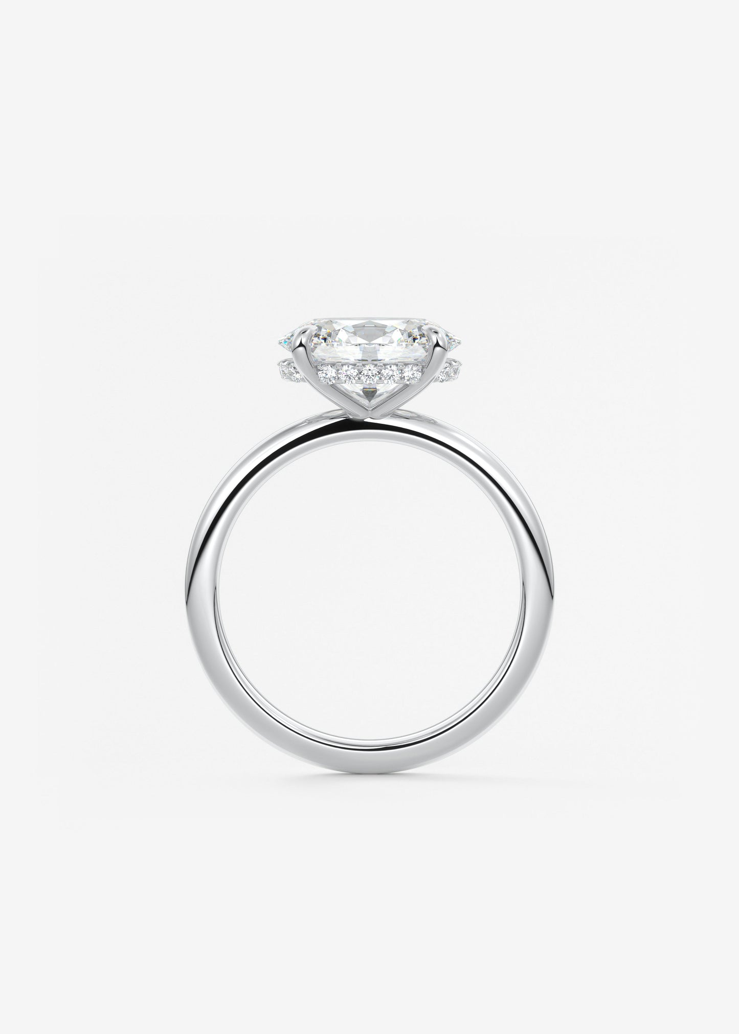 Oval Solitaire With Raised Basket Gallery Lab Grown Diamond Engagement Ring