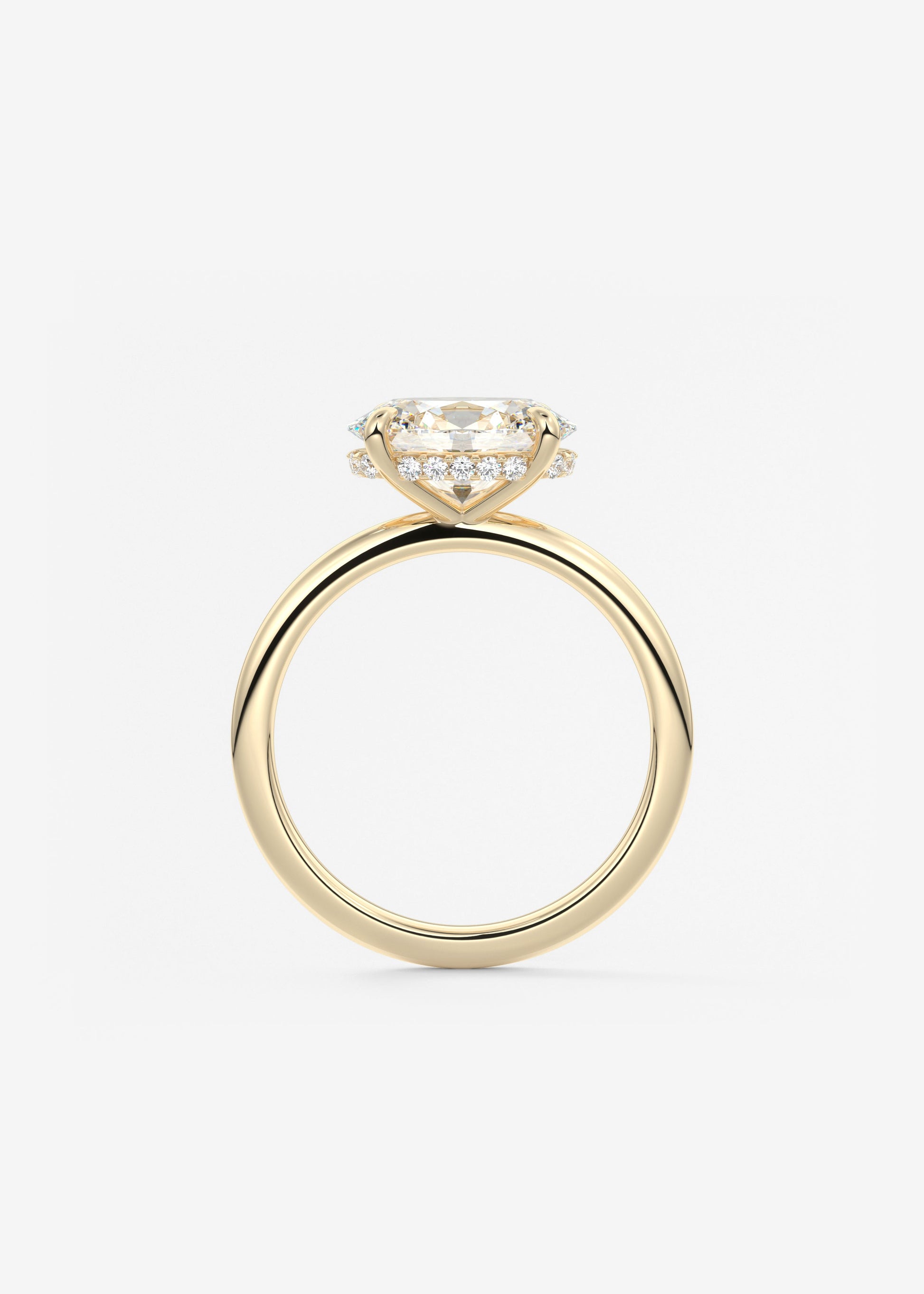 Oval Solitaire With Raised Basket Gallery Lab Grown Diamond Engagement Ring