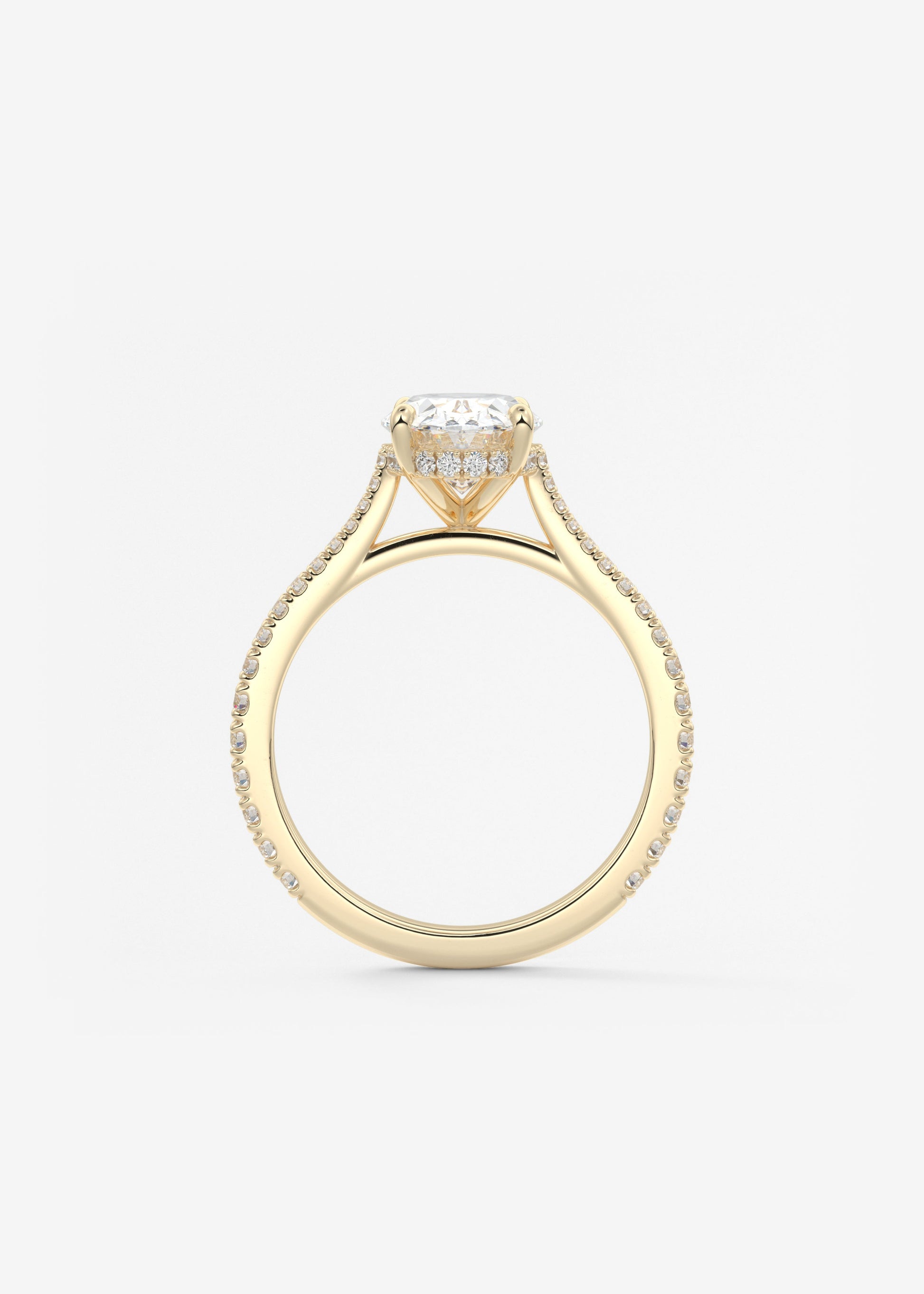 Oval Solitaire With Raised Basket Gallery Lab Grown Diamond Engagement Ring
