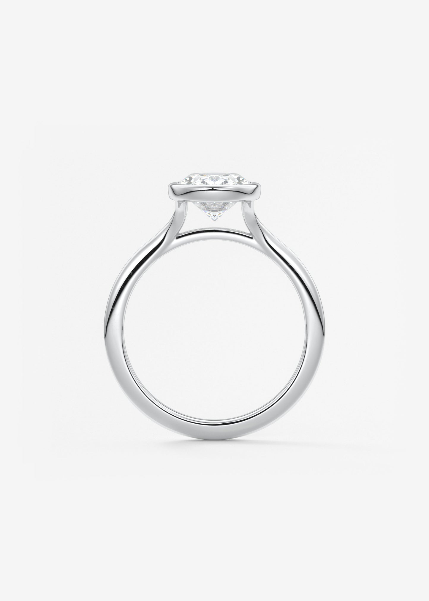 Oval Solitaire With Raised Basket Gallery Lab Grown Diamond Engagement Ring