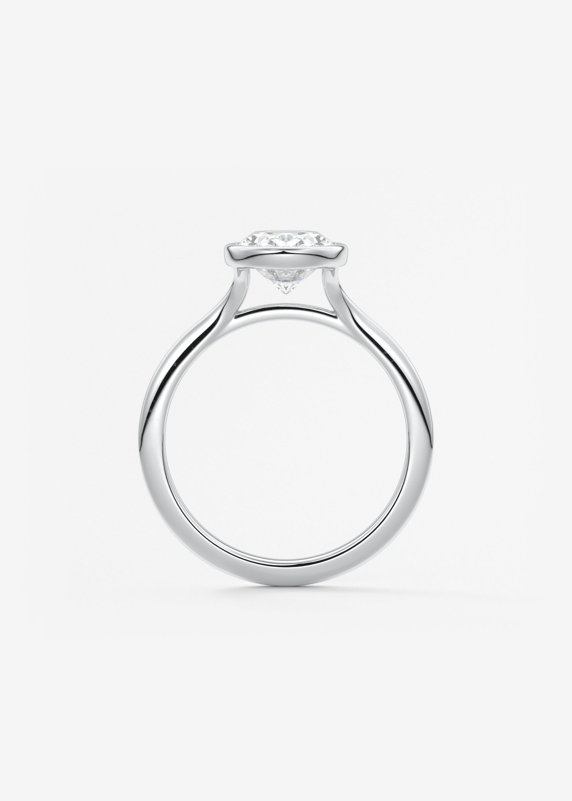 Oval Solitaire With Raised Basket Gallery Lab Grown Diamond Engagement Ring
