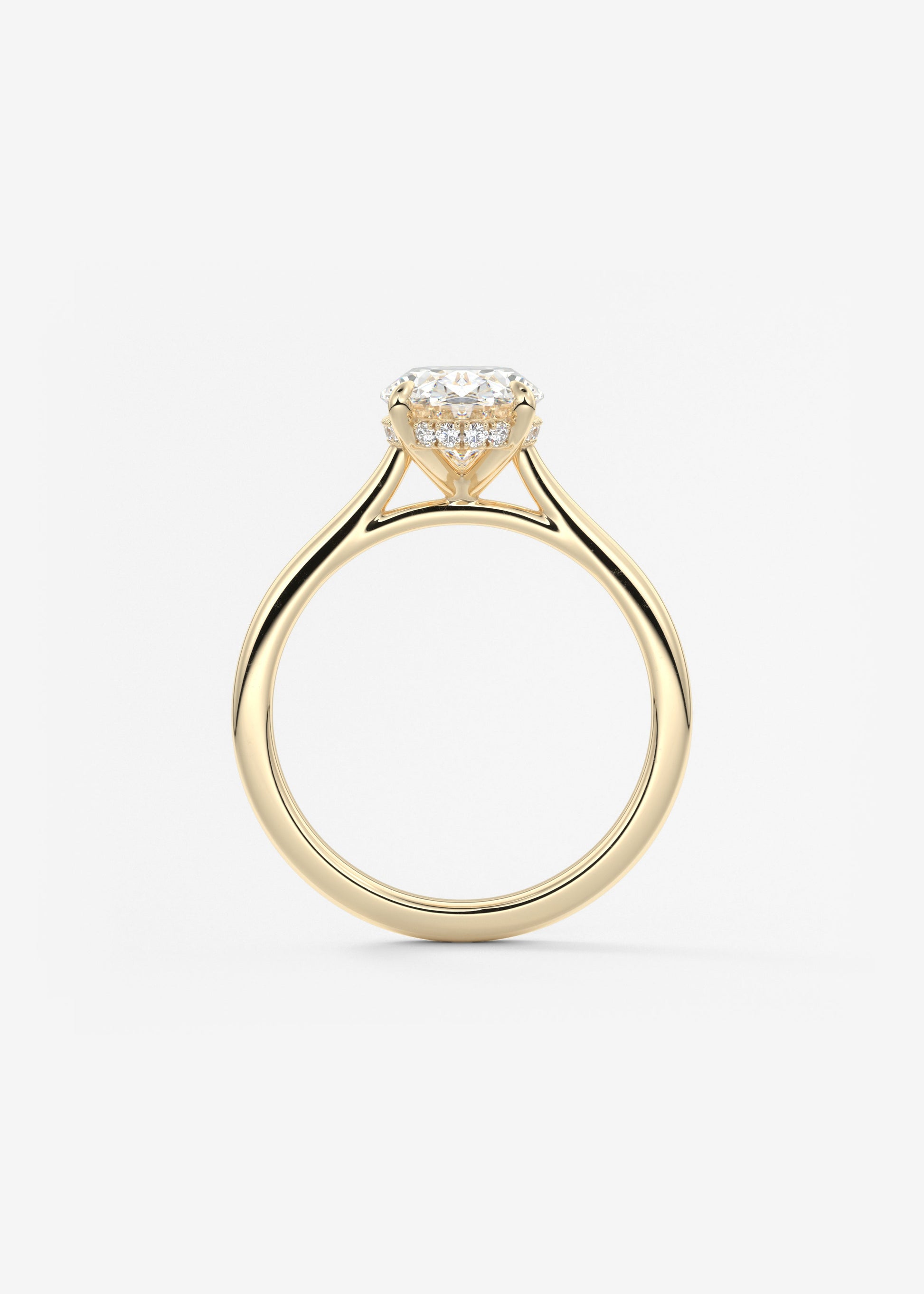 Oval Solitaire With Raised Basket Gallery Lab Grown Diamond Engagement Ring