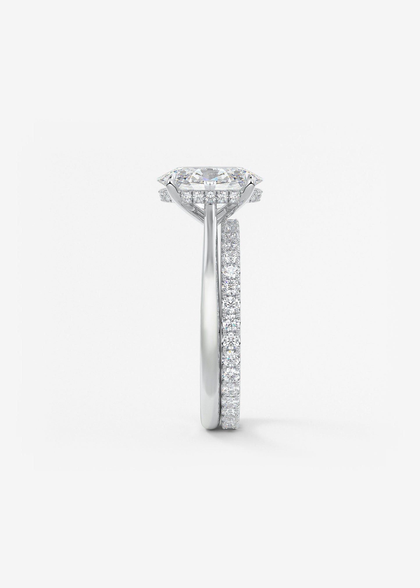 Oval Solitaire With Raised Basket Gallery Lab Grown Diamond Engagement Ring