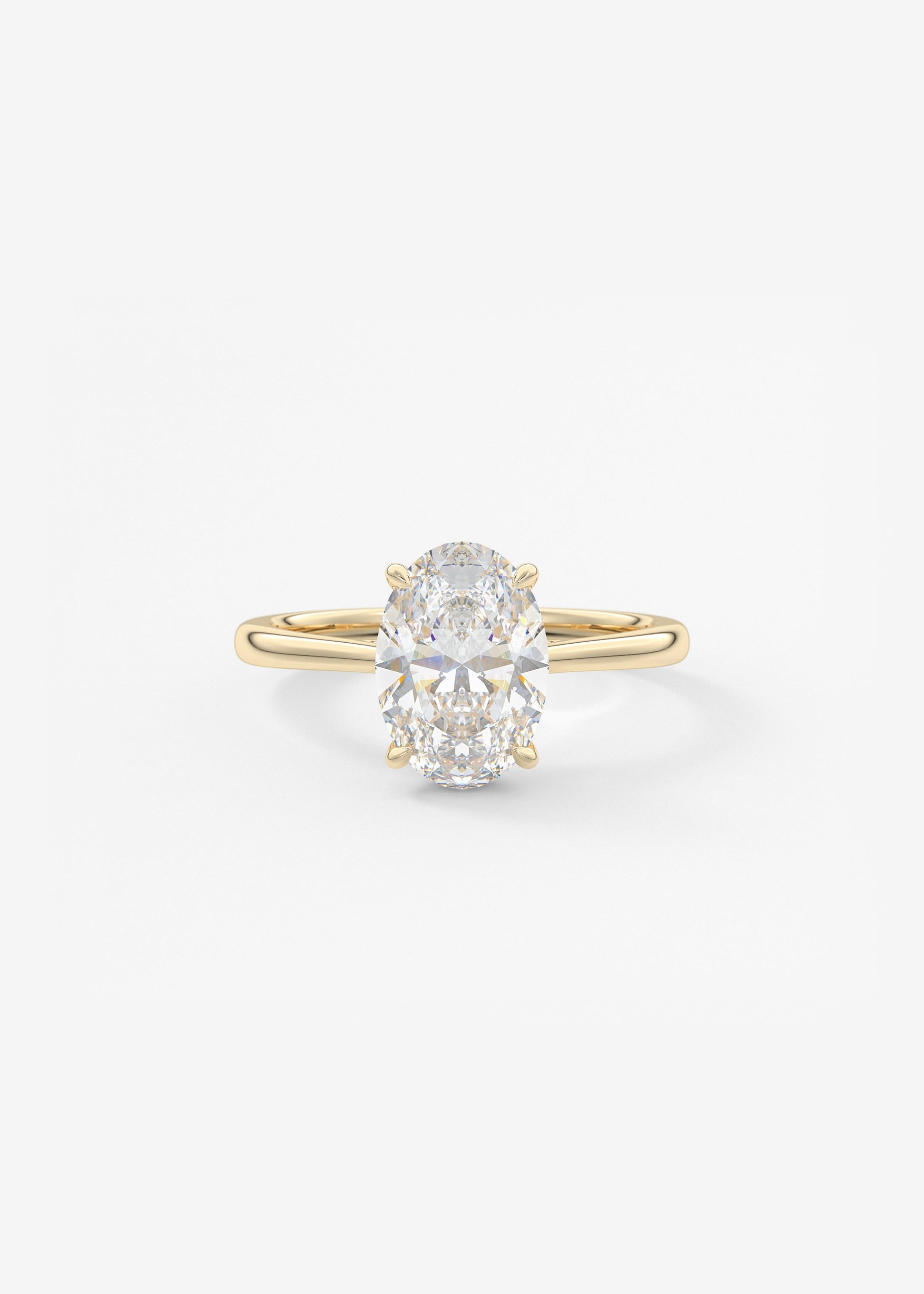 Oval Solitaire With Raised Basket Gallery Lab Grown Diamond Engagement Ring