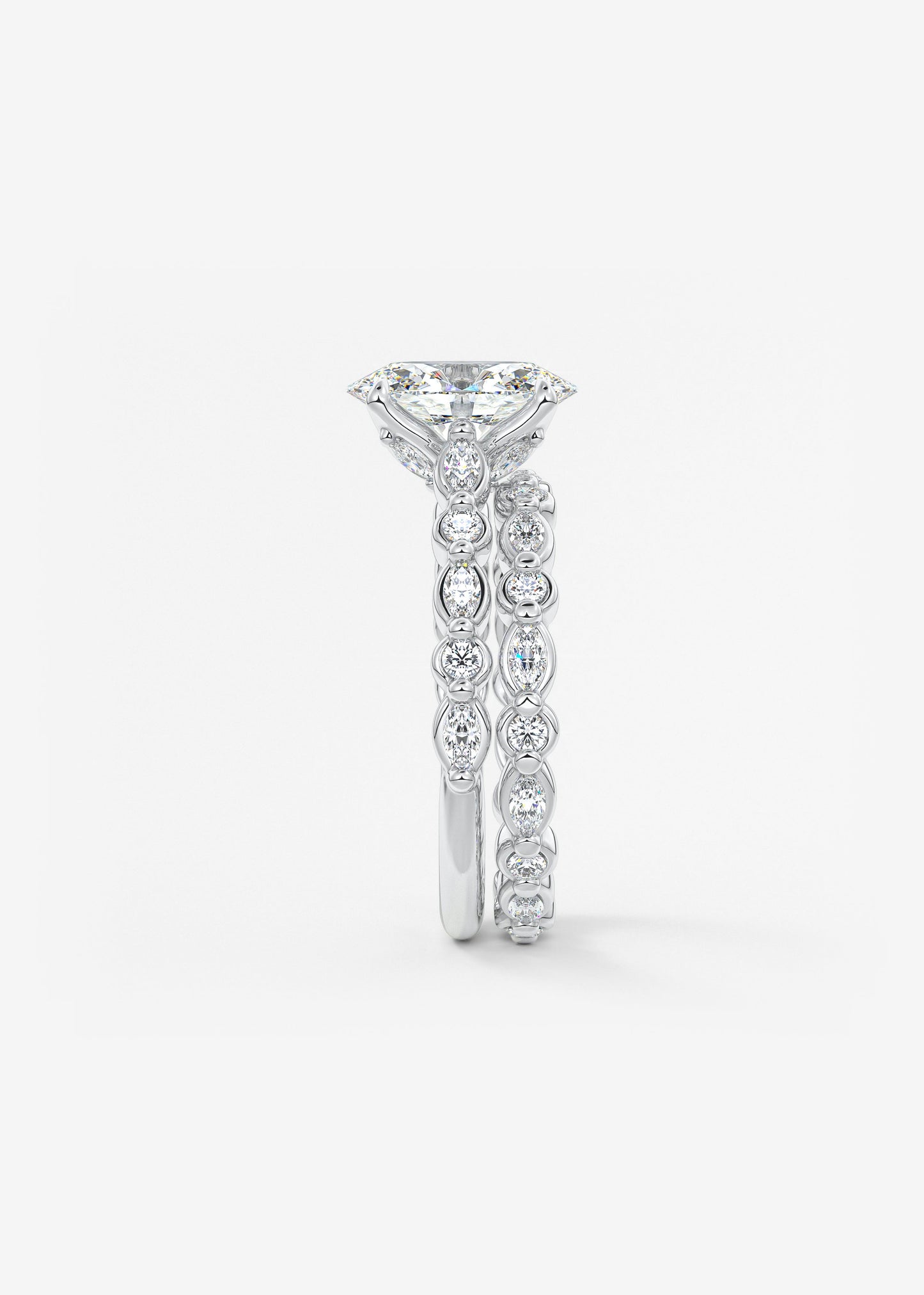 Oval Solitaire With Raised Basket Gallery Lab Grown Diamond Engagement Ring