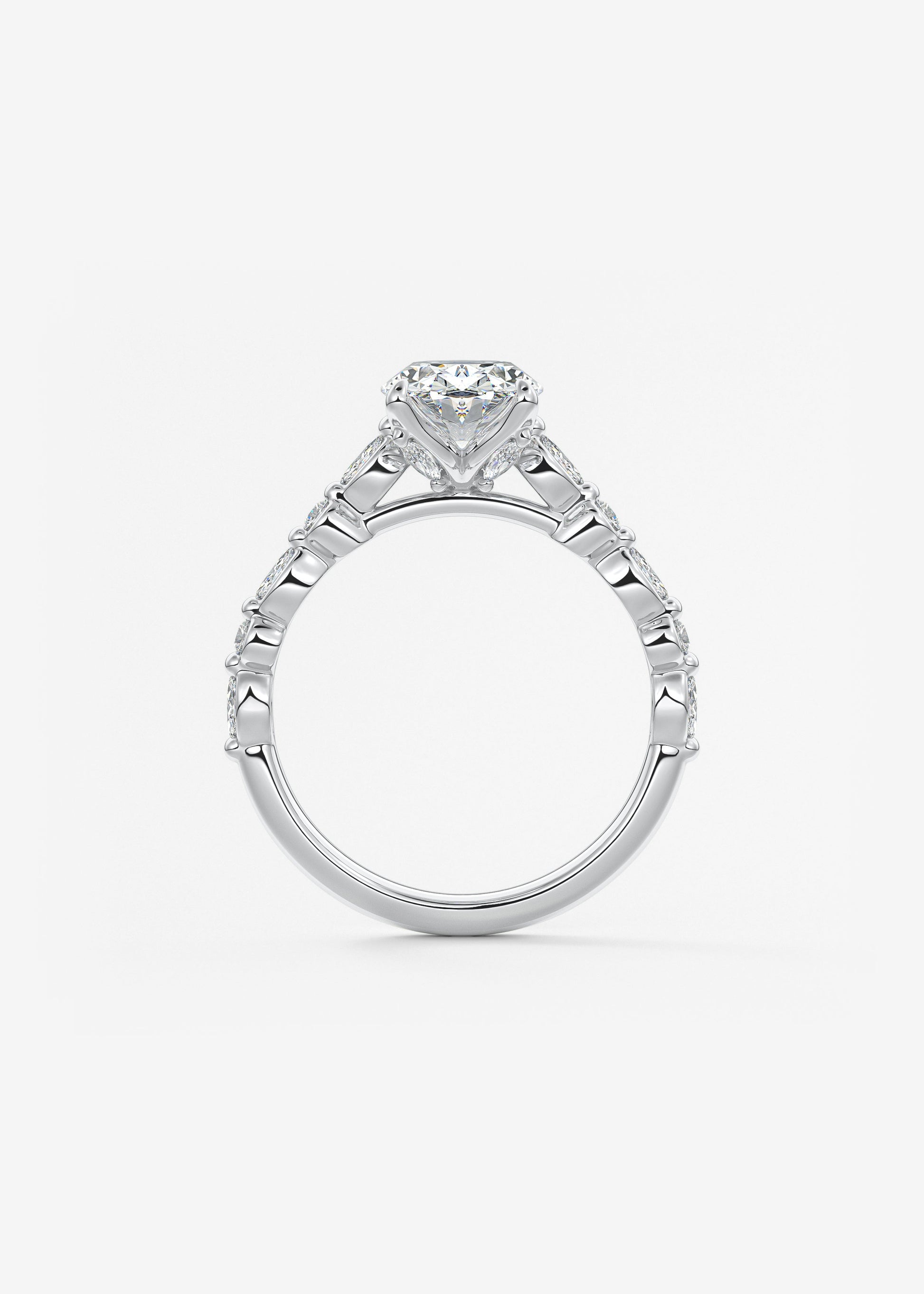 Oval Solitaire With Raised Basket Gallery Lab Grown Diamond Engagement Ring