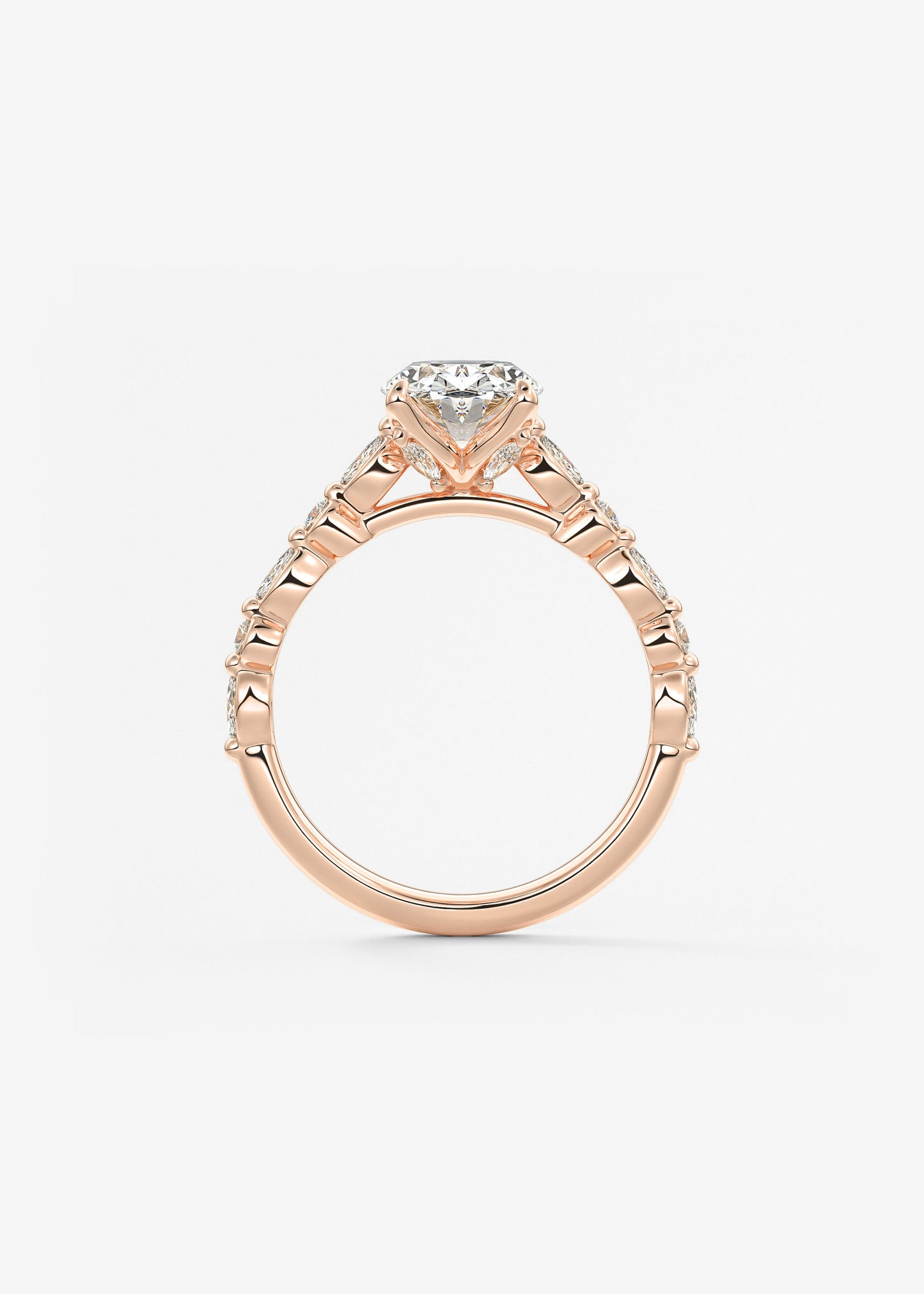 Oval Solitaire With Raised Basket Gallery Lab Grown Diamond Engagement Ring