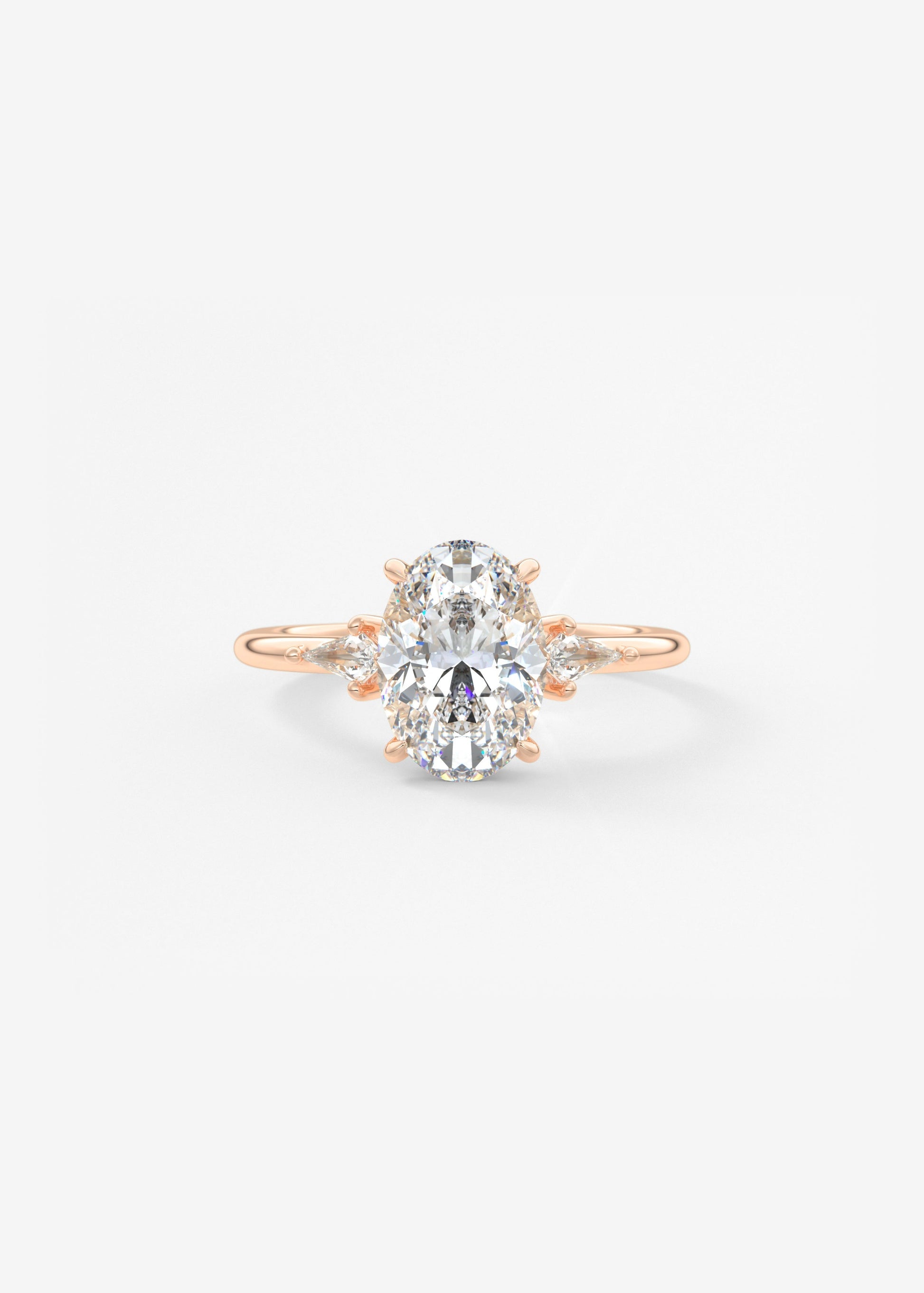 Oval Solitaire With Raised Basket Gallery Lab Grown Diamond Engagement Ring